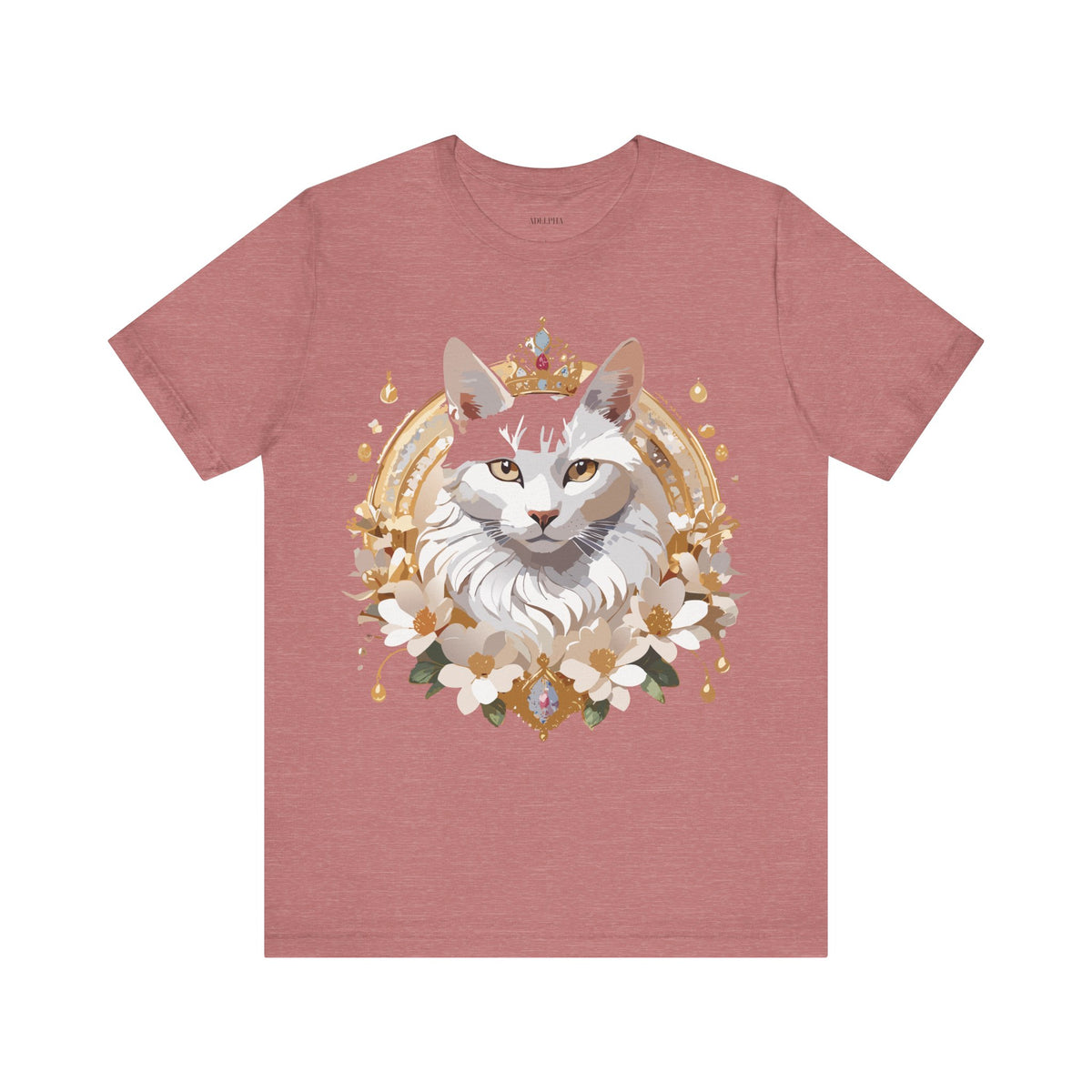 Medallion Graphic Unisex Cotton Bella+Canvas Tee with Floral Art Design m62