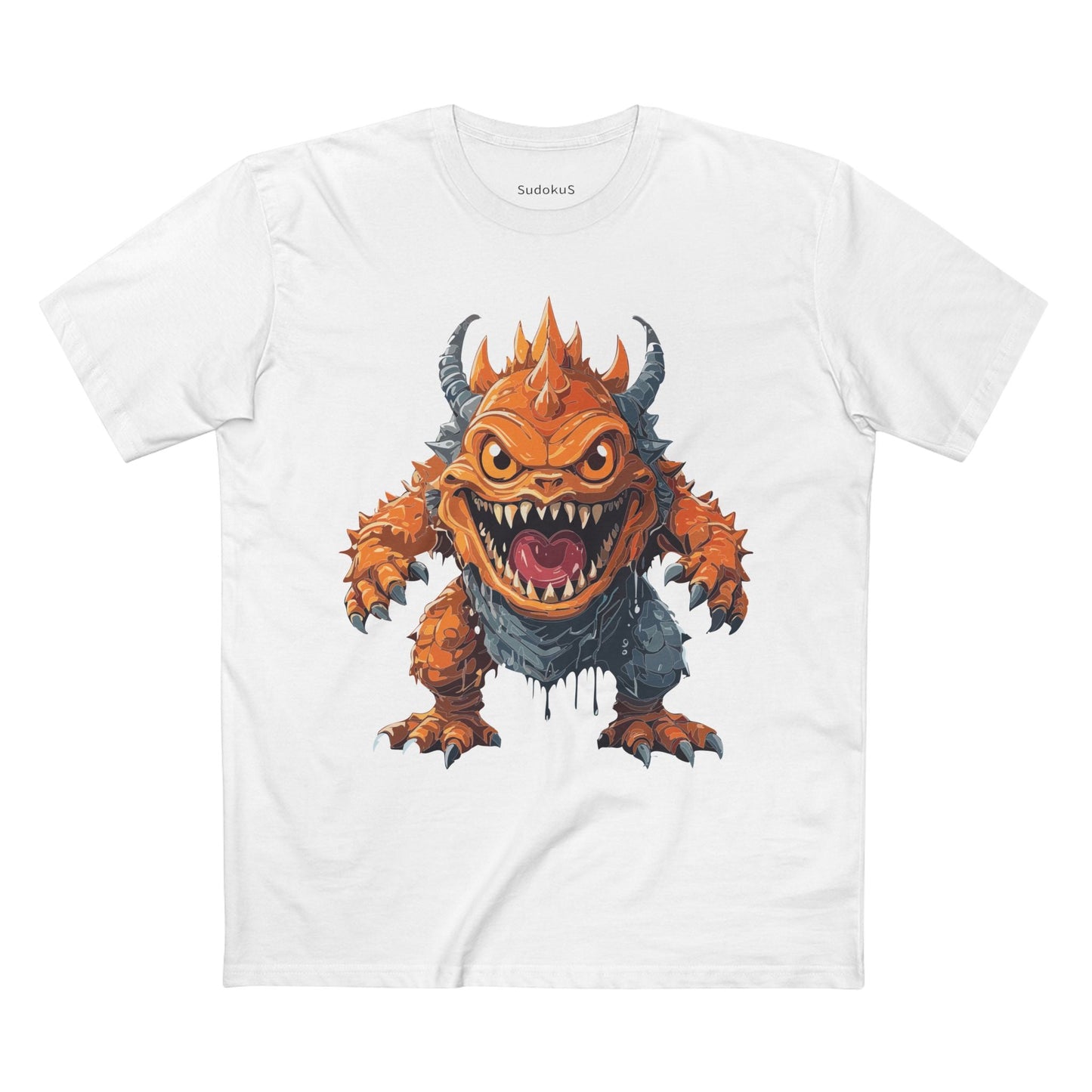 Cartoon Monsters Graphic Unisex 100 Cotton Staple Tee 35