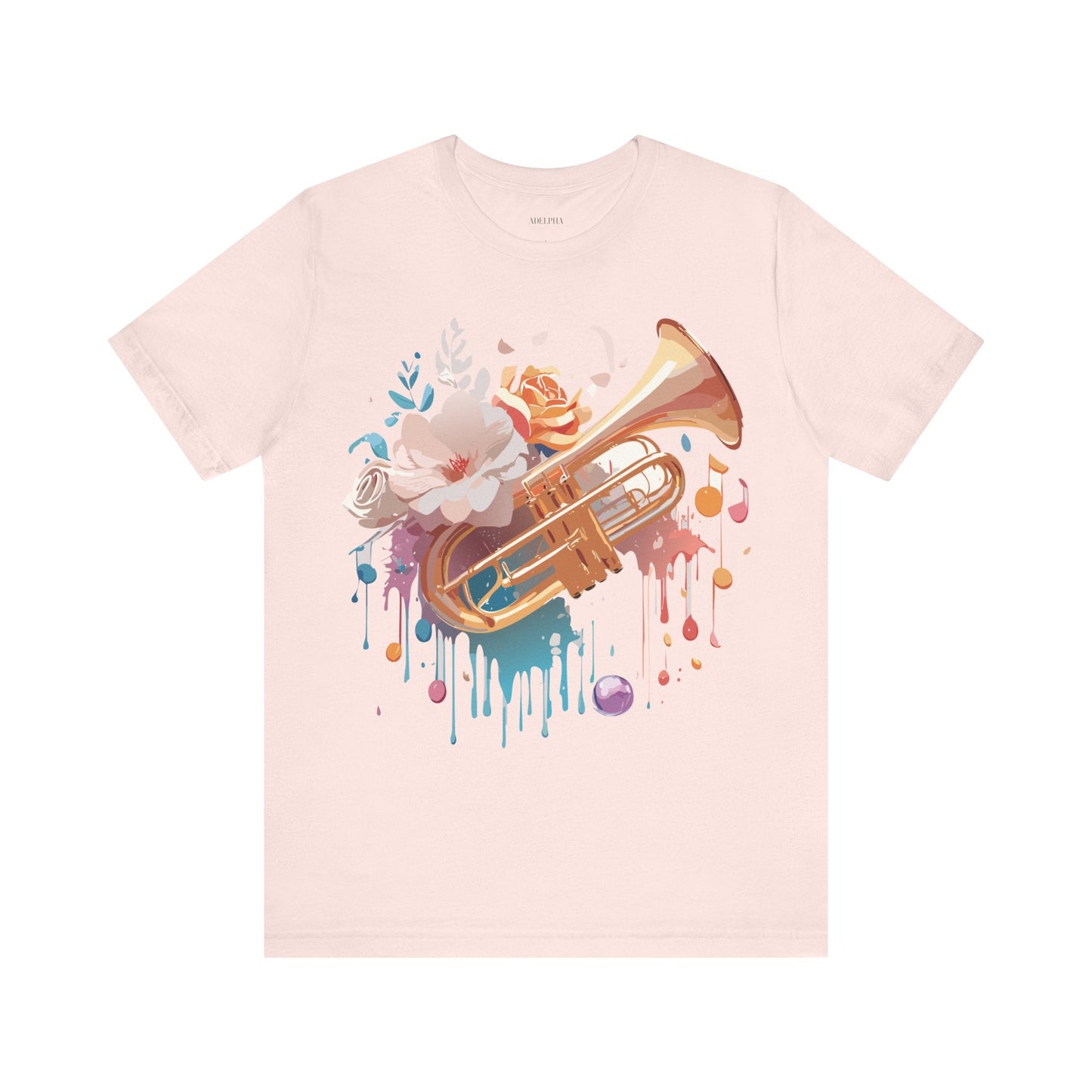 Music Graphic Unisex 100 Cotton Vintage Art with Musical Elements Tee 138