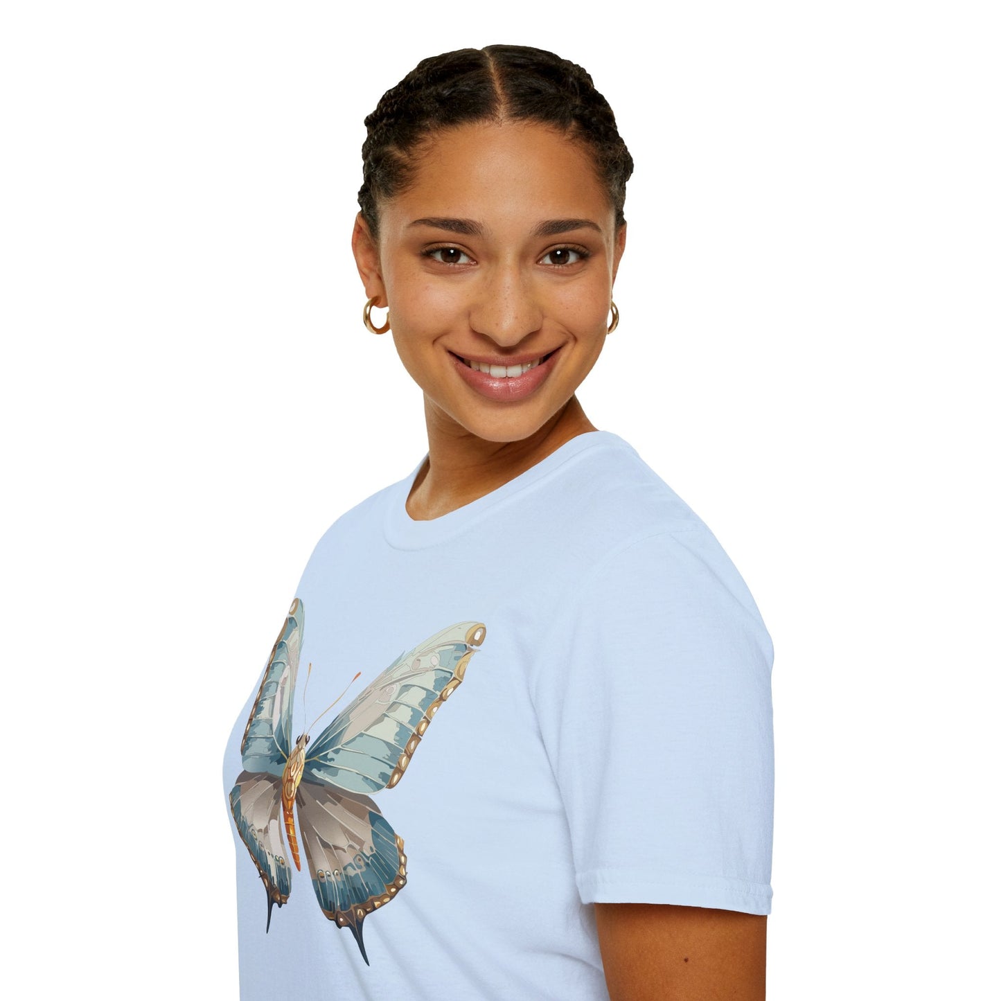 Butterfly Emblem Shirt Unisex T Shirt Gildan Softstyle 64000 Monarch Print Cotton Tee Everyday