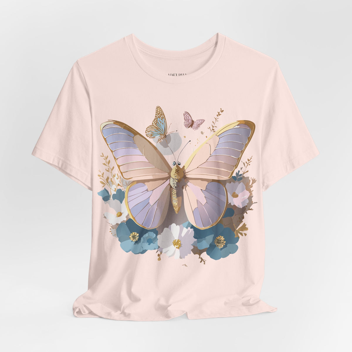 Butterfly Graphic Unisex Cotton Bella+Canvas Tee with Art Design n29
