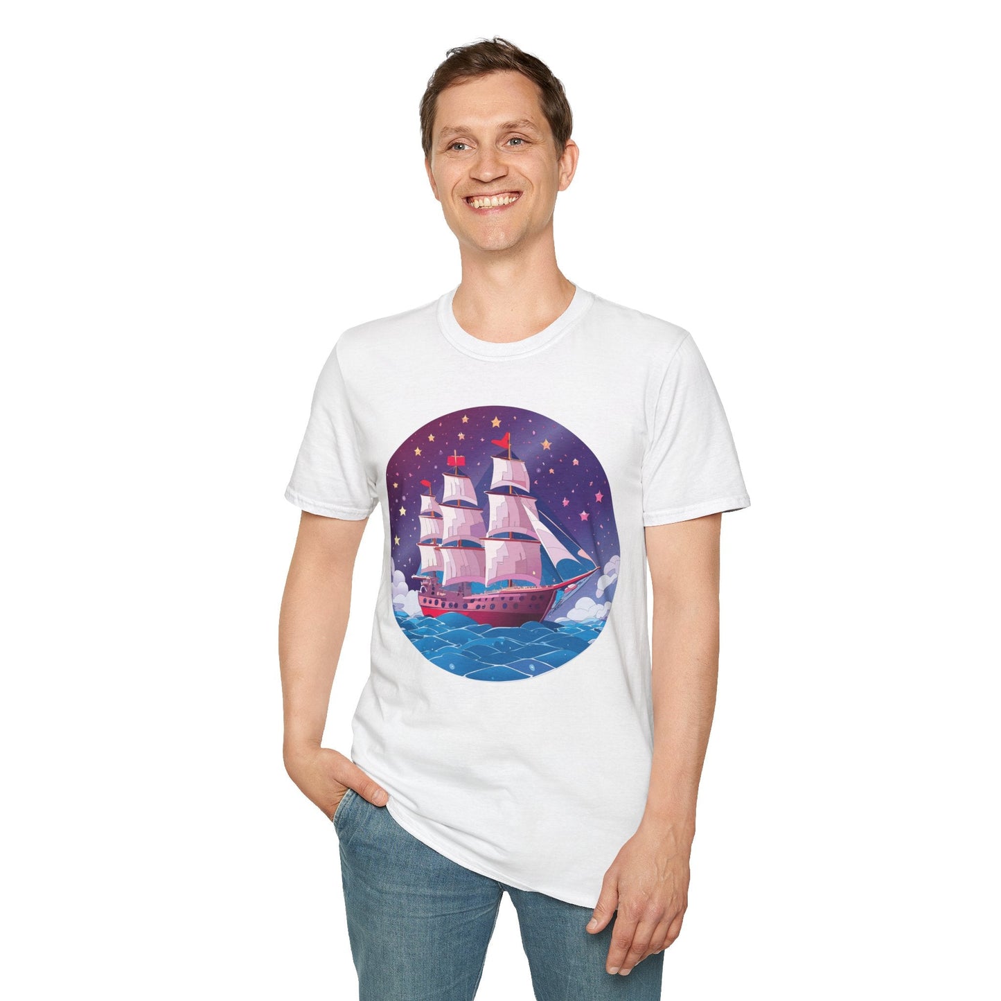 Ship T Shirts Frigate Vessel Tee Unisex Softstyle 64000 Gildan Ring Spun Cotton T Shirt