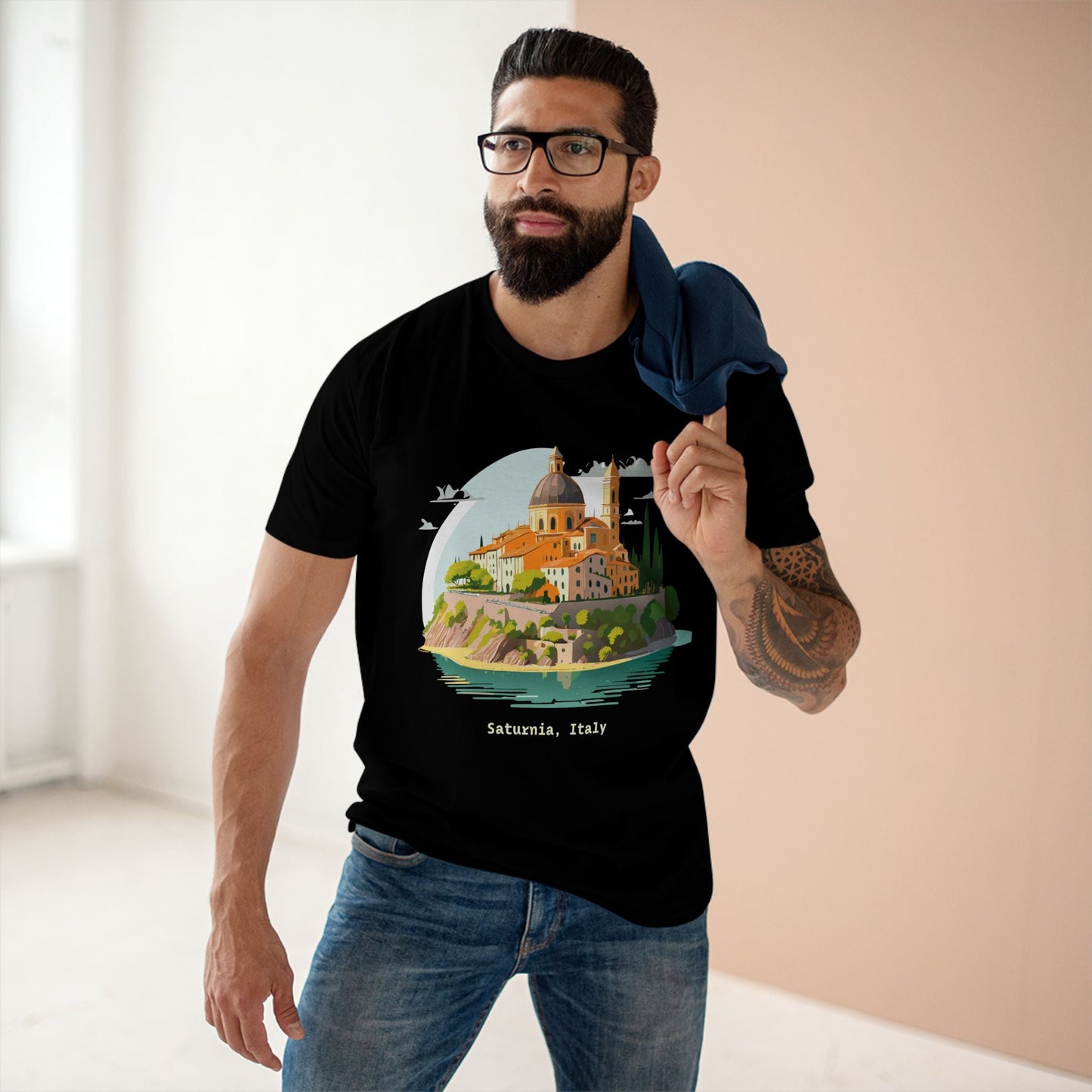 Italy Travel Shirt Unisex Cotton Tee With Original Art Design Retro2Nova Edition