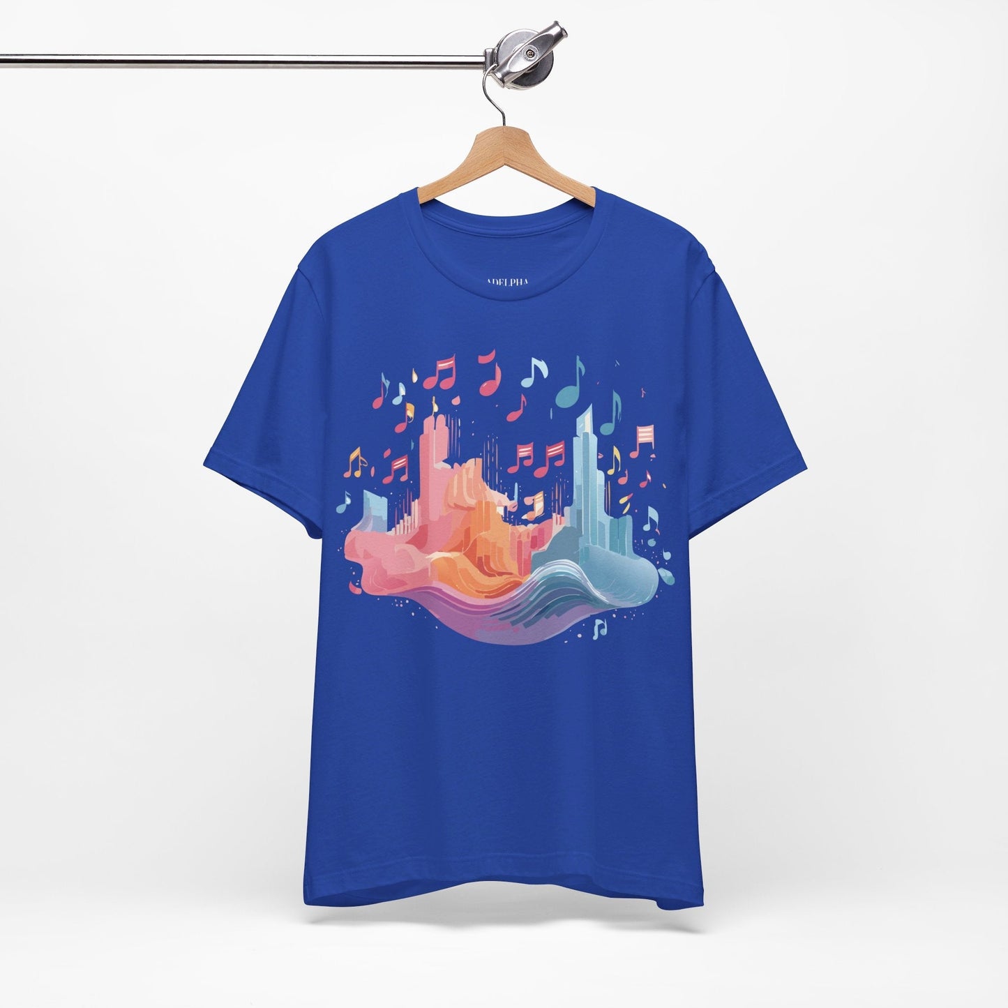 Music Graphic Unisex 100 Cotton Vintage Art with Musical Elements Tee 23