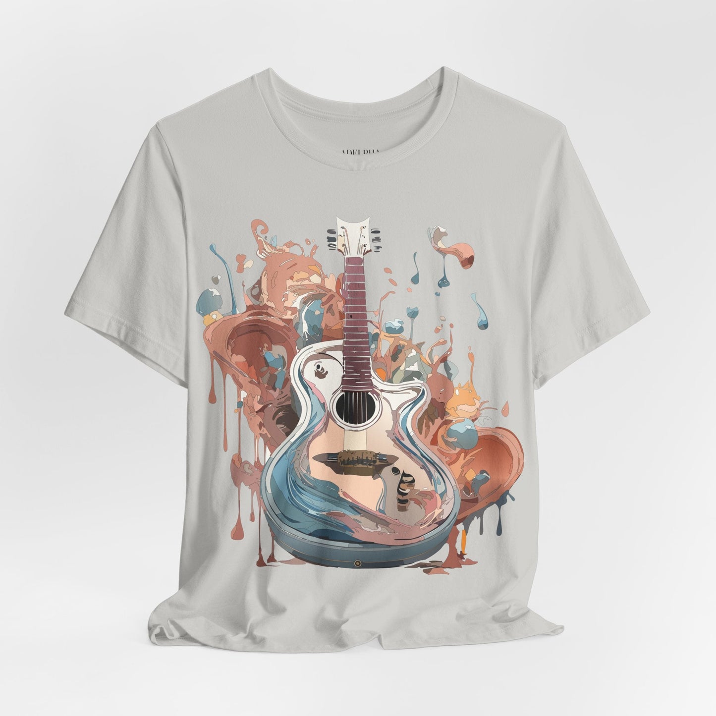 Music Graphic Unisex 100 Cotton Vintage Art with Musical Elements Tee 56