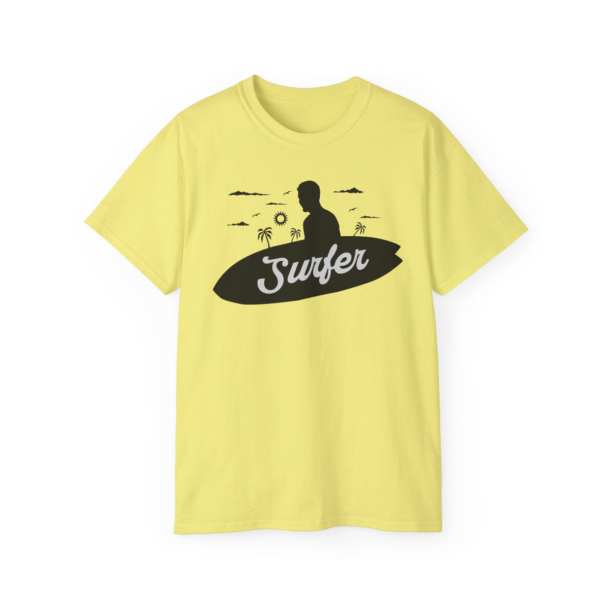 Surfer silhouette surfboard T-Shirt | Beach ocean waves design