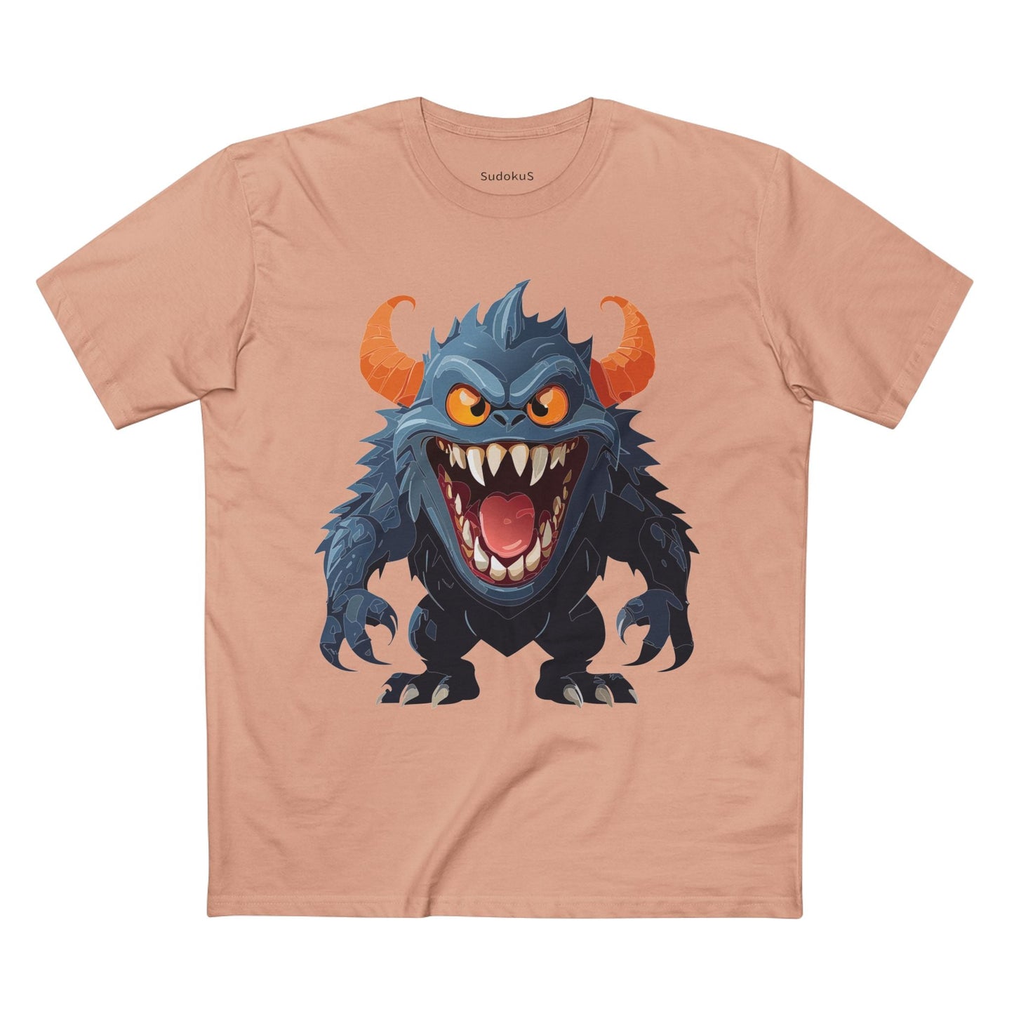 Cartoon Monsters Graphic Unisex 100 Cotton Staple Tee 30