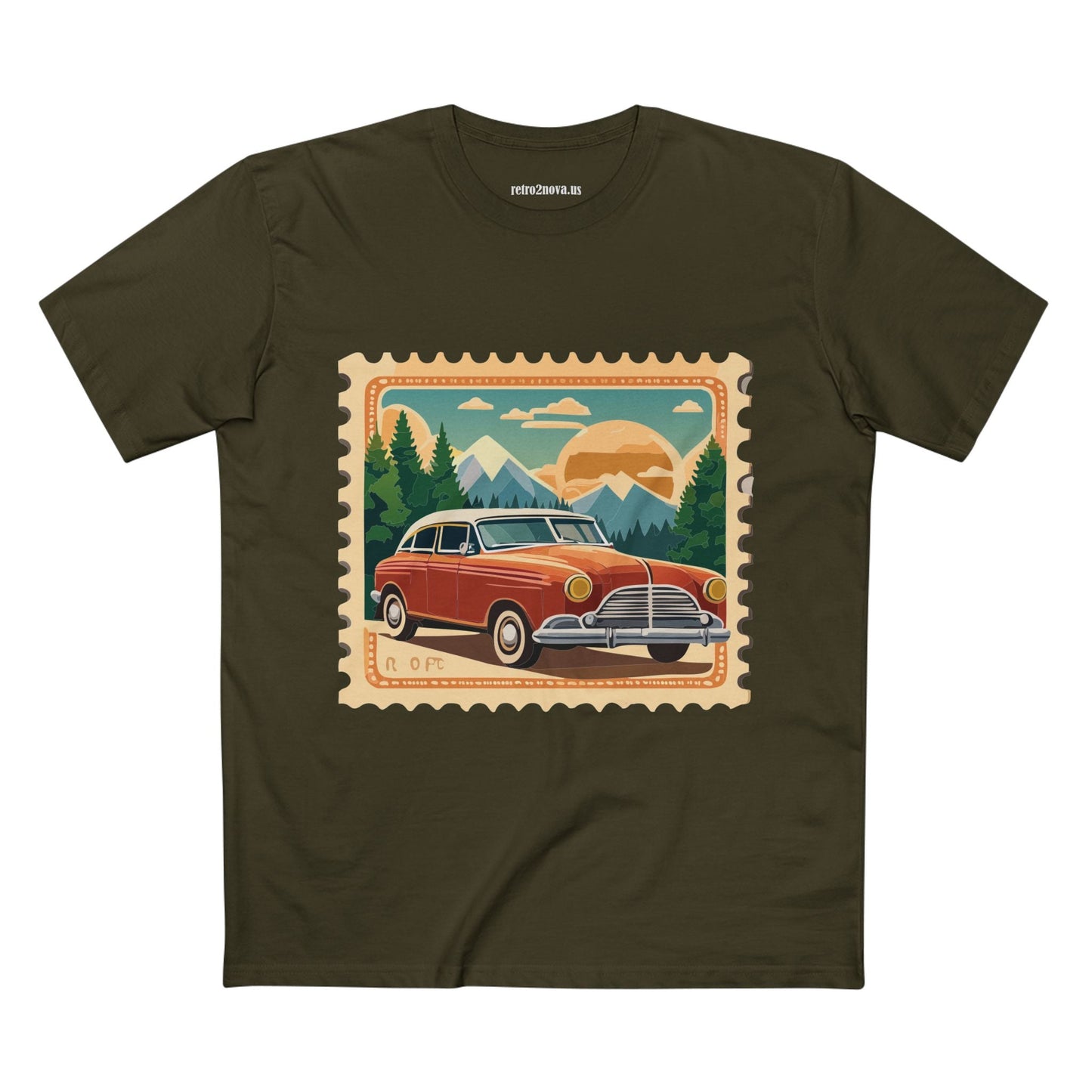 Postage Stamp Shirt Unisex Tee PS 28 Premium Cotton Original Art Design From Retro2Nova Collection
