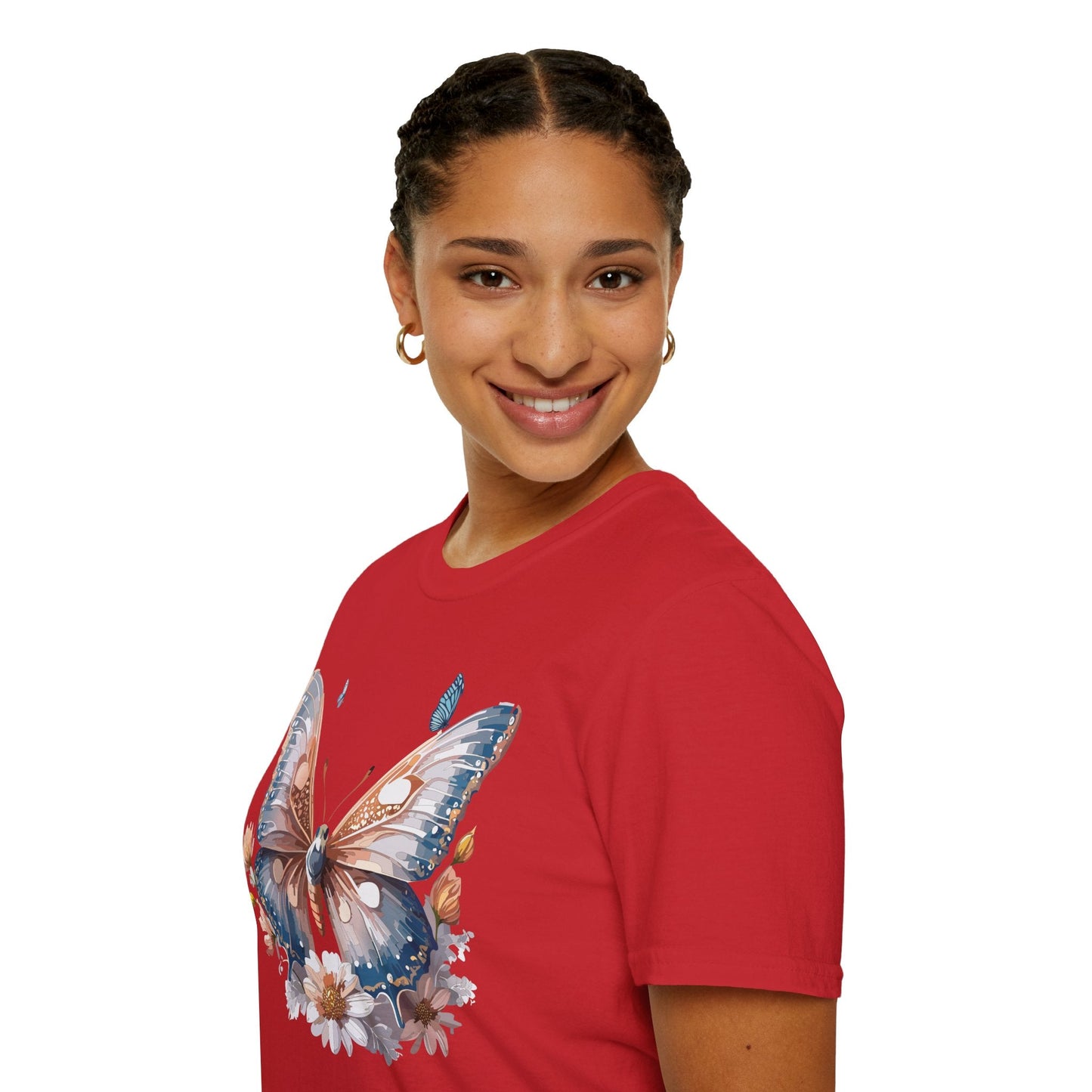 Butterfly Shirt Unisex Monarch Design Gildan 64000 Ring Spun Cotton Softstyle Tee For Comfort