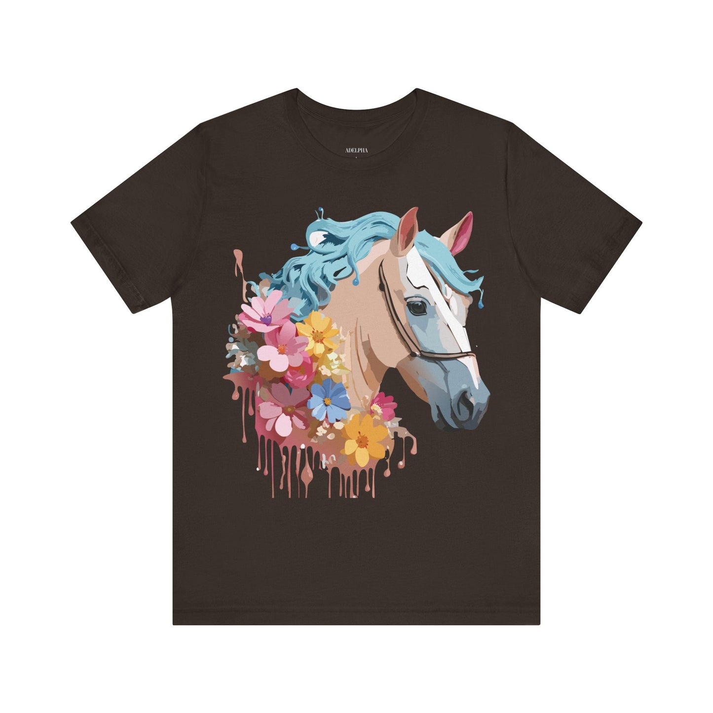 Unisex Horse Graphic Tee From Adelpha Vintage Inspired Art Shirt Short Sleeve Jersey