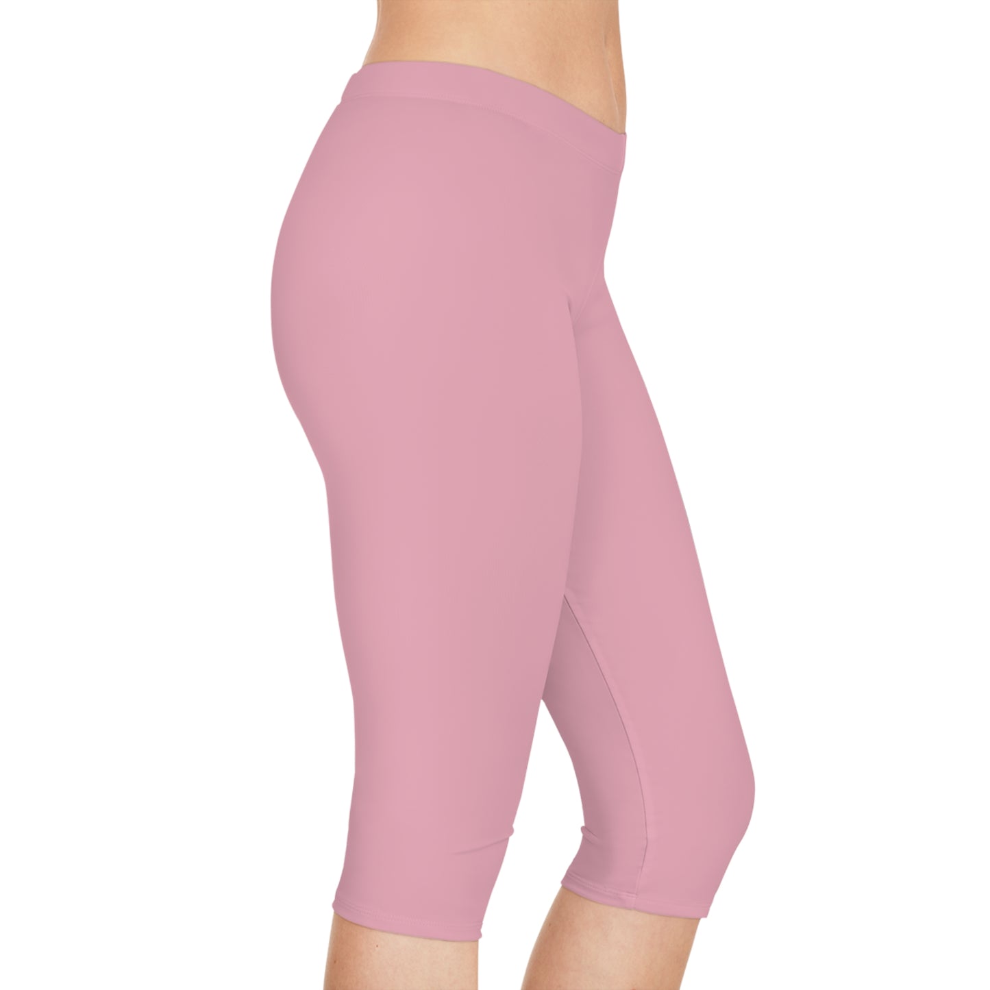 Pink Color Capri Leggings, Pink Capri Leggings 7