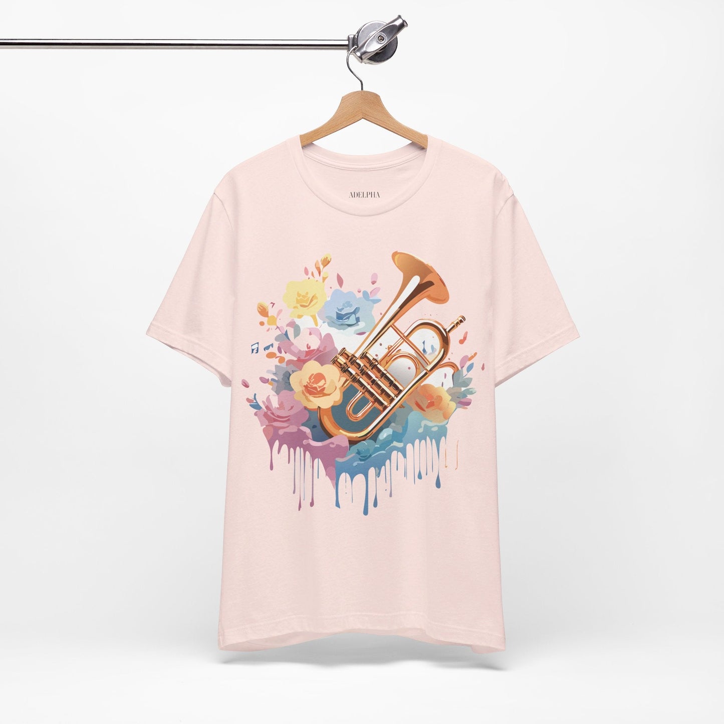 Music Graphic Unisex 100 Cotton Vintage Art with Musical Elements Tee 137