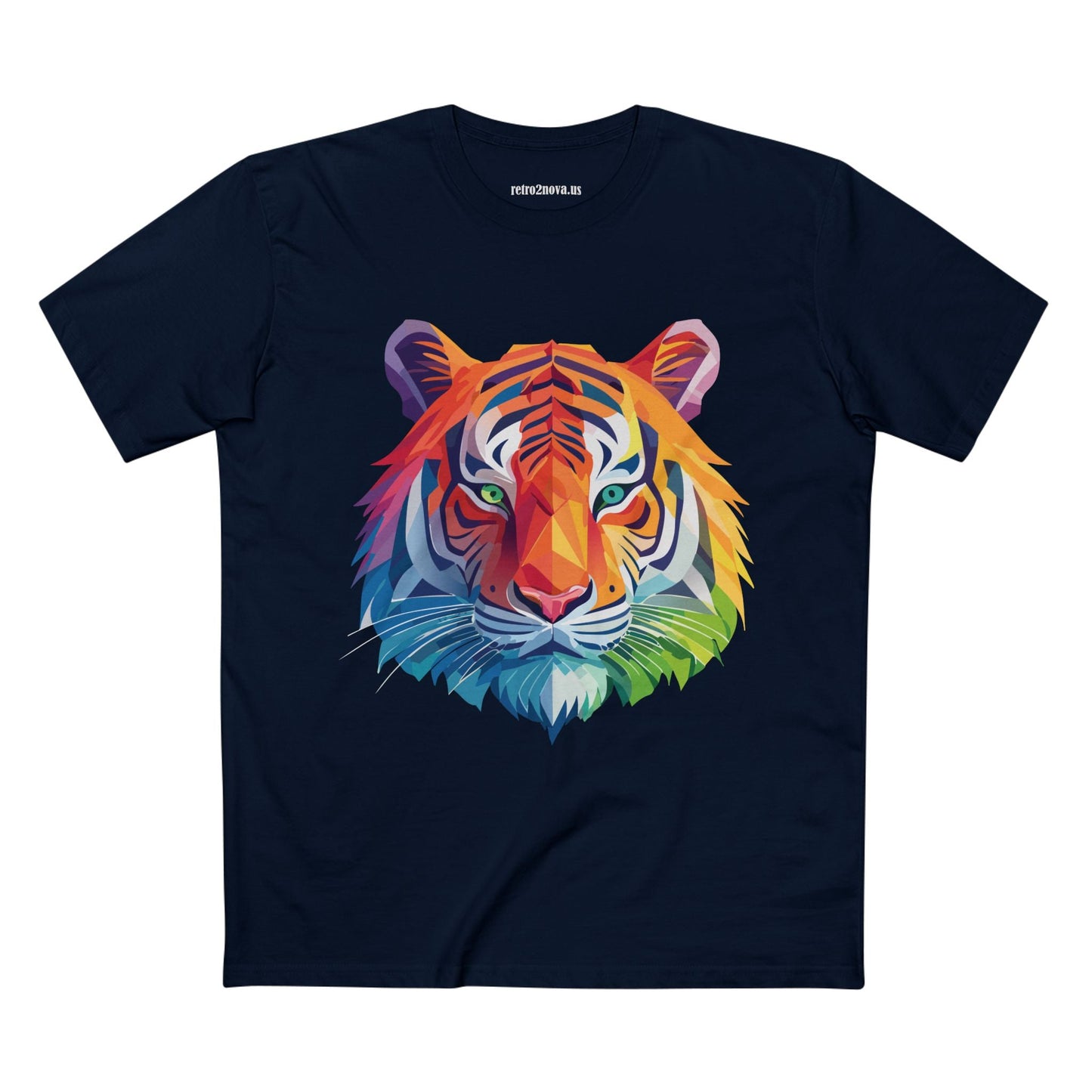 Tiger Animal Shirt Unisex Premium Cotton Tee With Original Art Design Retro2Nova Art Collection Exclusive Art Print