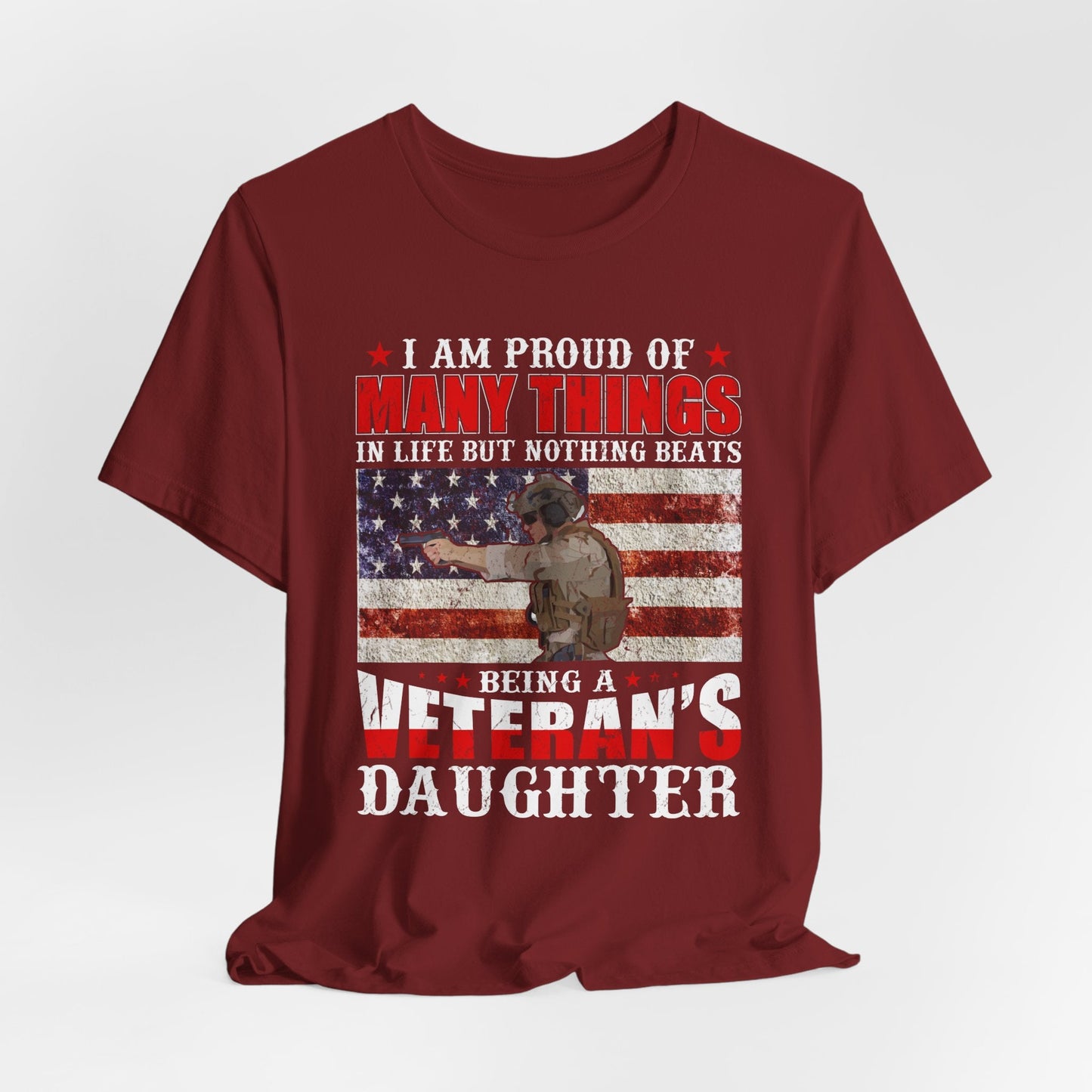 Army Veteran Patriotic Graphic Design Unisex Cotton T-Shirt v28