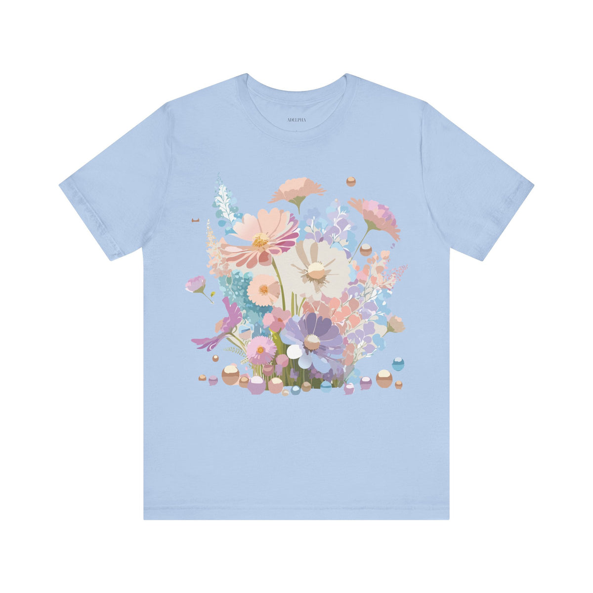 Floral Graphic Tee Shirt - Bella+Canvas Unisex 100 Cotton 23