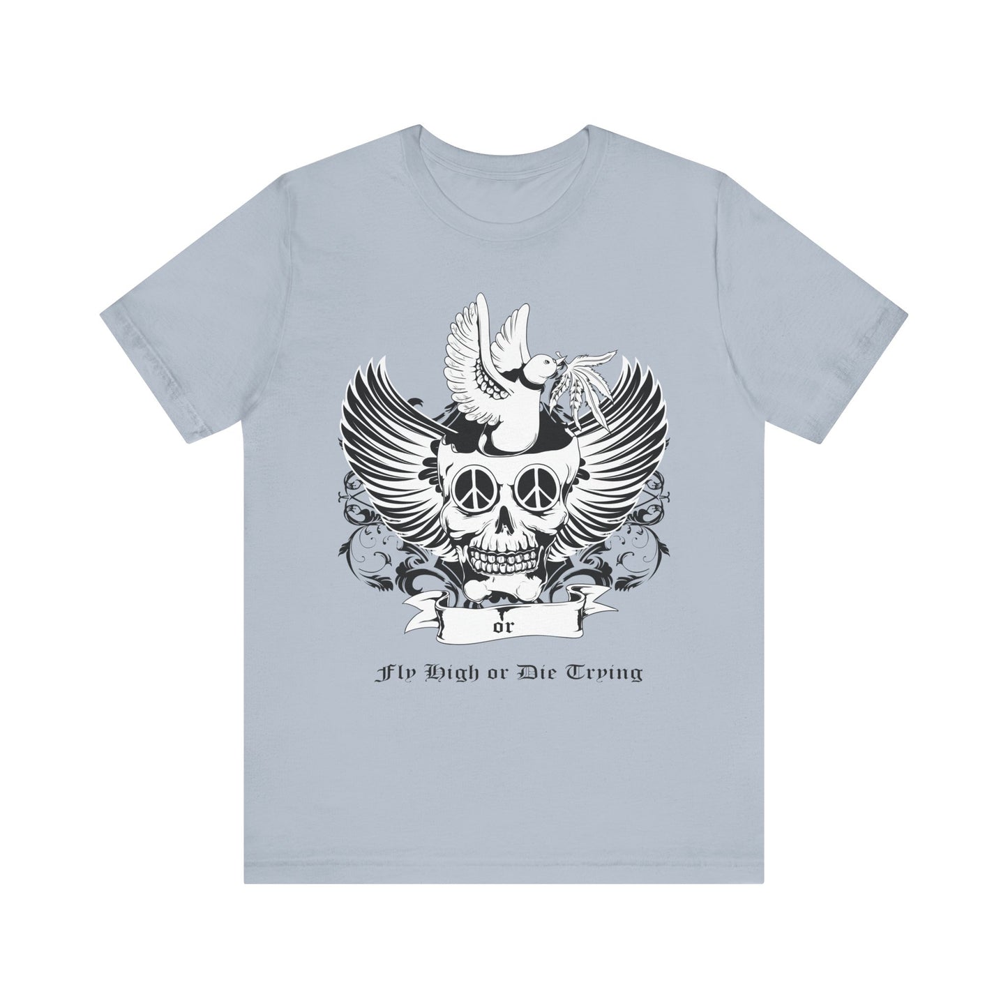 Bird Skull Graphic Design Tee, Skull Shirt, Vintage Tees, Art Design T-Shirt, Vintage Graphic Tee, Art Shirts with Skulls