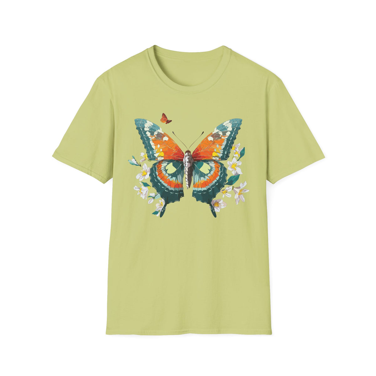 Colorful Watercolor Butterfly T-Shirt | Floral Graphic Tee Unisex 100 Cotton Gildan T-Shirt