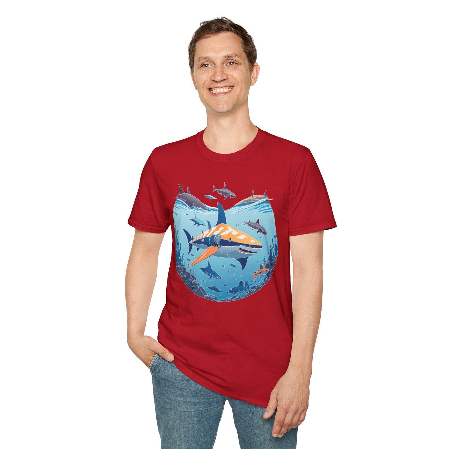 Ocean Graphic Unisex Softstyle Cotton Tee 8