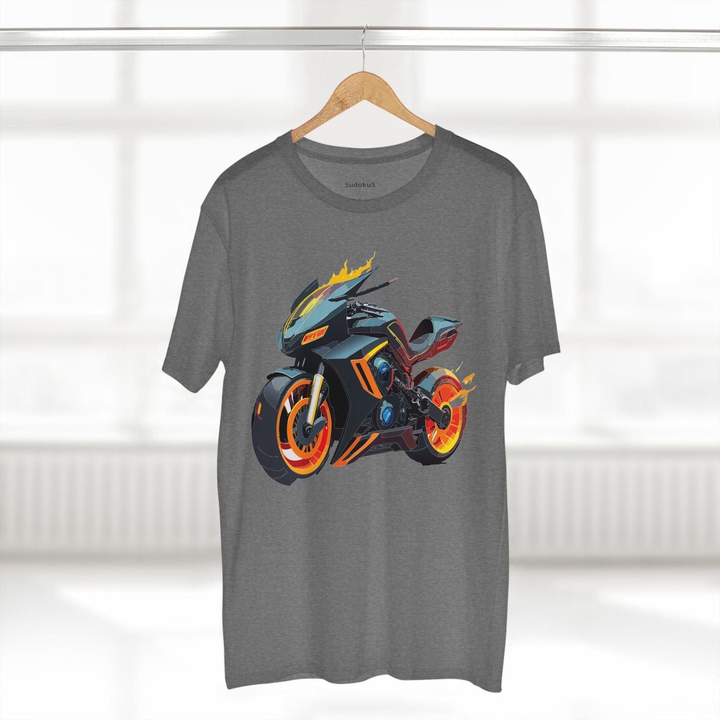Moto Bike Graphic Unisex 100 Cotton Staple Tee 23