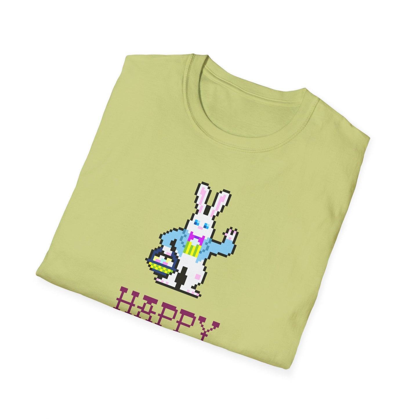 Funny Easter T Shirt With Signature And Prints Unisex Gildan Softstyle Cotton Tee Design