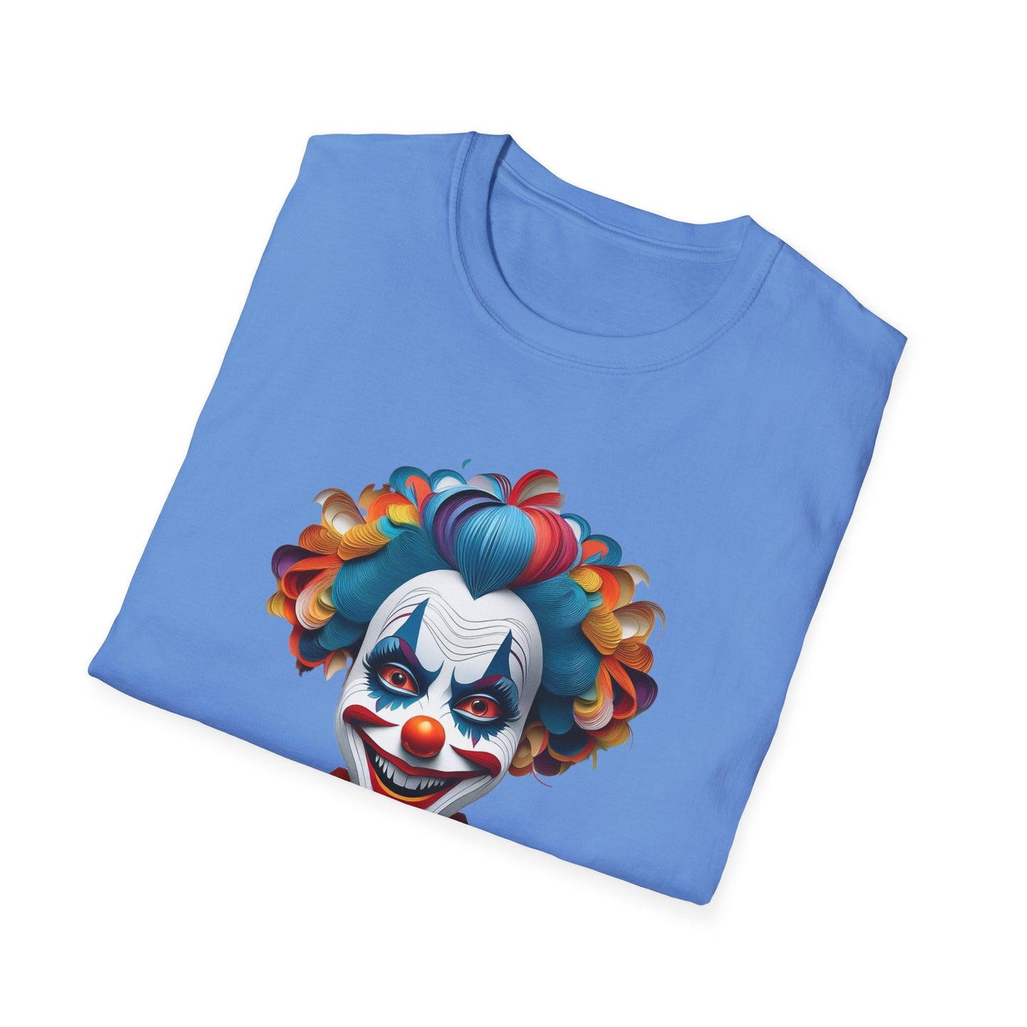 Clown Shirt Unisex T Shirt Short Sleeve Funny Man Circus Tee Gildan Softstyle 64000