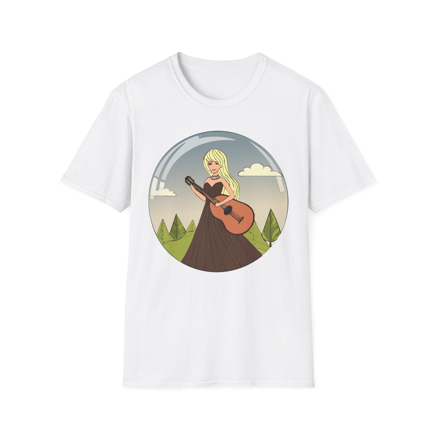 Womens Graphic T Shirt Art Design Tee Softstyle 100 Percent Ring Spun Cotton Short Sleeve