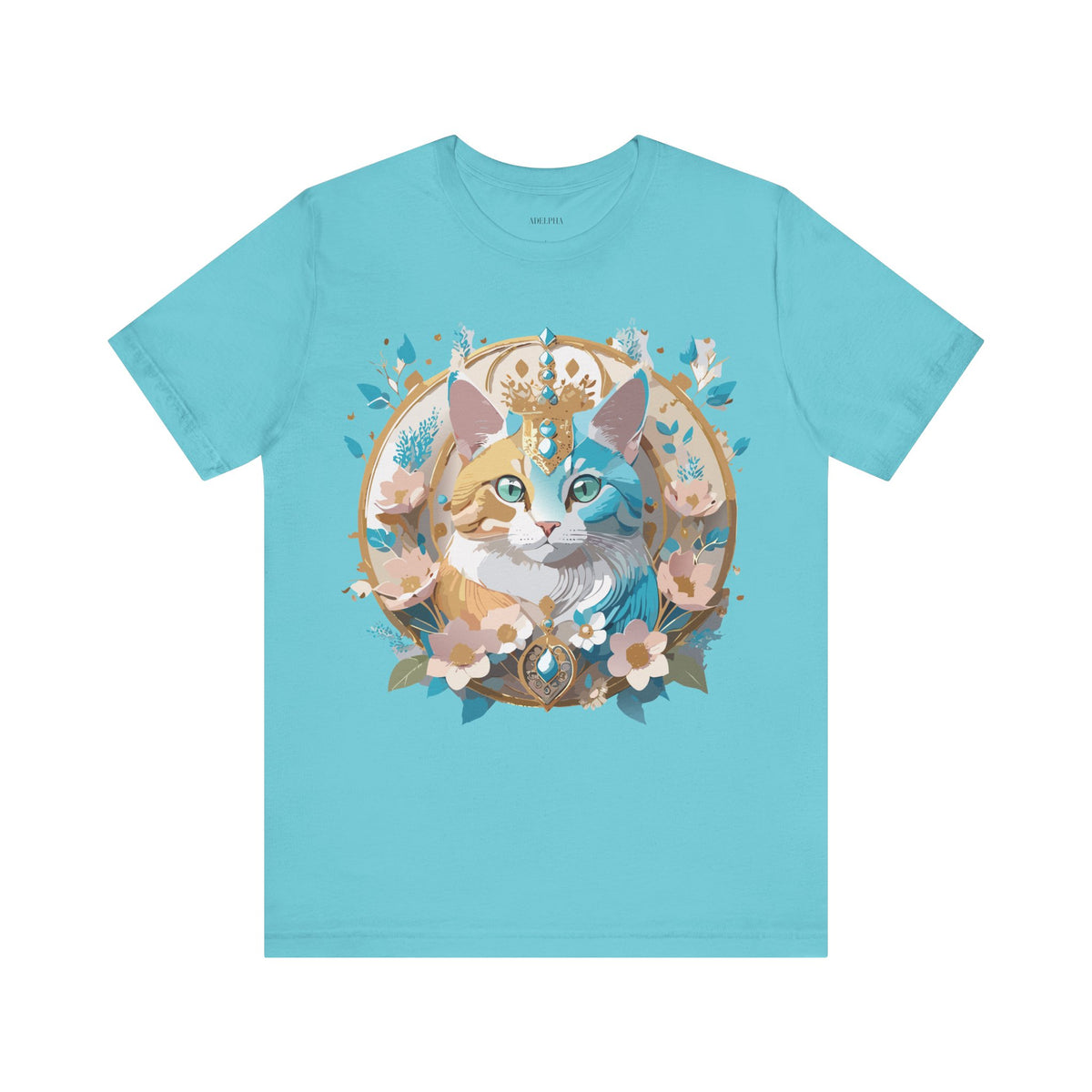 Medallion Graphic Unisex Cotton Bella+Canvas Tee with Floral Art Design m58