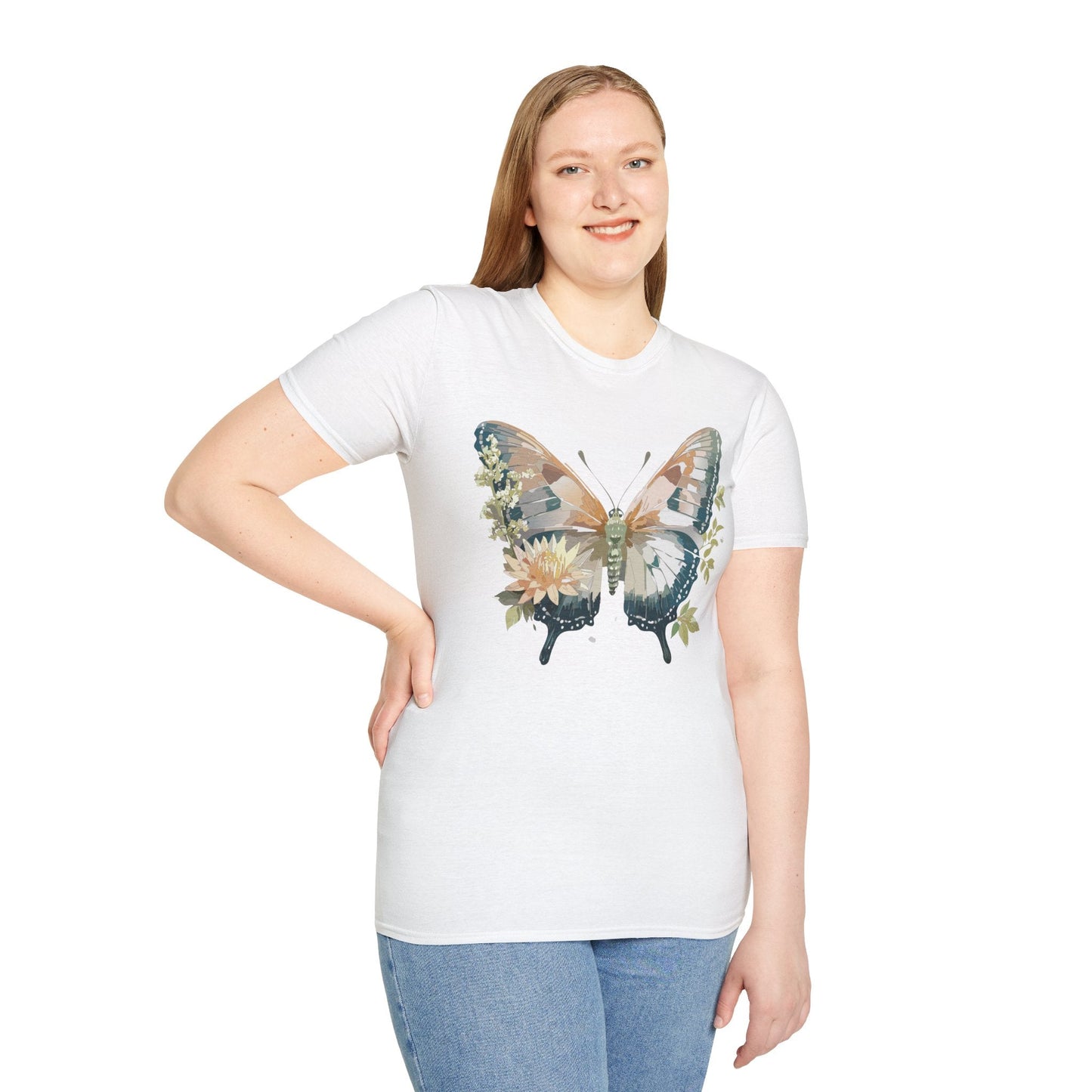Unisex Butterfly Shirt Monarch Butterfly Tee Softstyle Gildan 64000 100 Cotton Breathable
