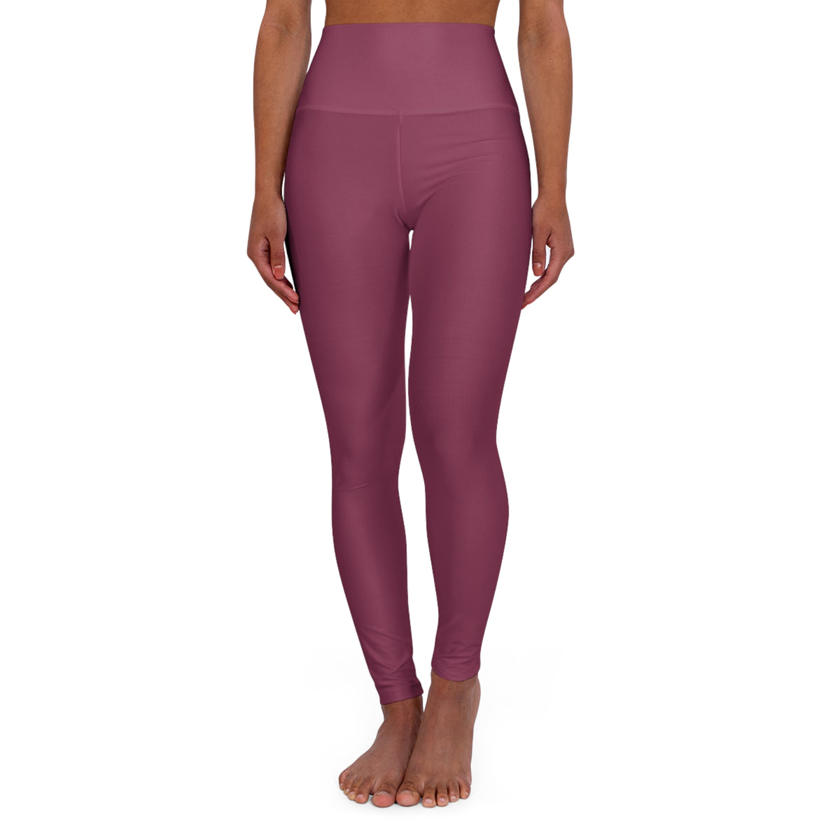 High-Waisted Vintage Berry Yoga Leggings Women's Seamless Poly-Span Stretchy Pastel Berry Mauve Activewear Pants