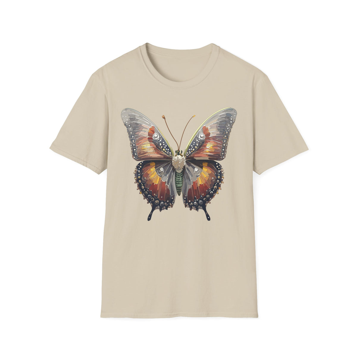 Butterfly Graphic T-Shirt — Vintage Orange Monarch Graphic Tee Unisex 100 Cotton Gildan T-Shirt