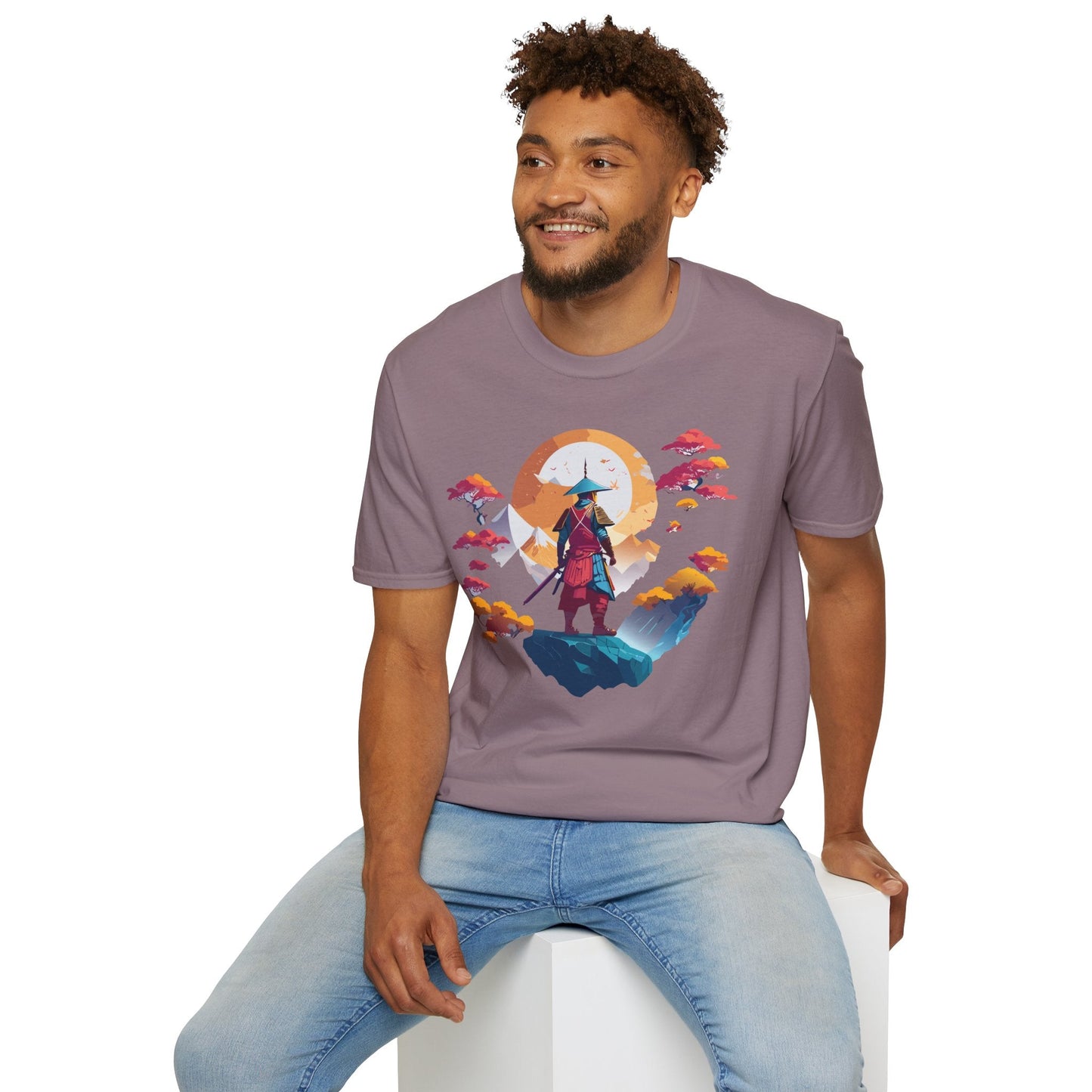 Gildan Softstyle 64000 Samurai T Shirt Unisex Cotton Tee With Samurai Design Relaxed Fit