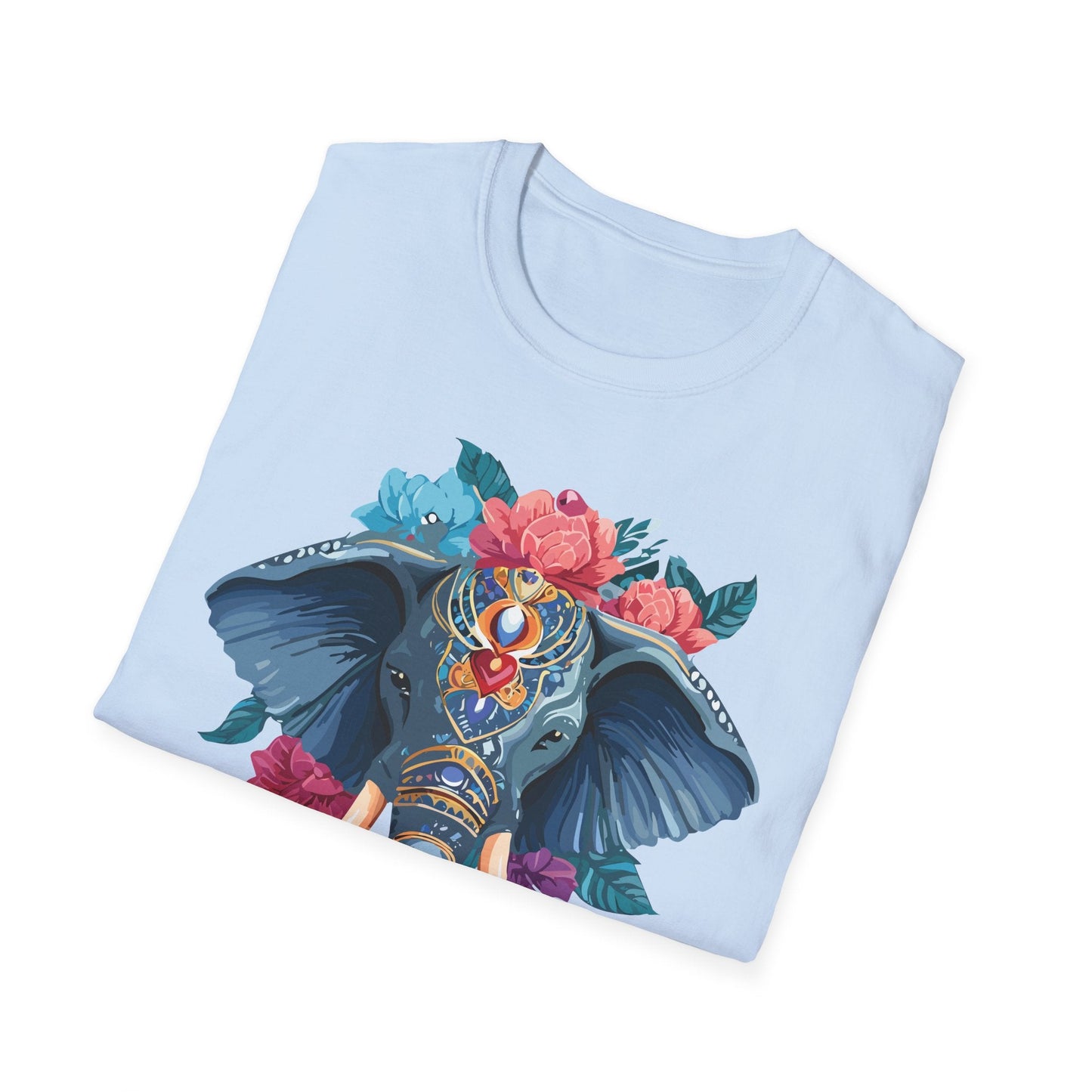 Elephant T Shirt Unisex Softstyle Tee Gildan 64000 100 Percent Ring Spun Cotton Fabric