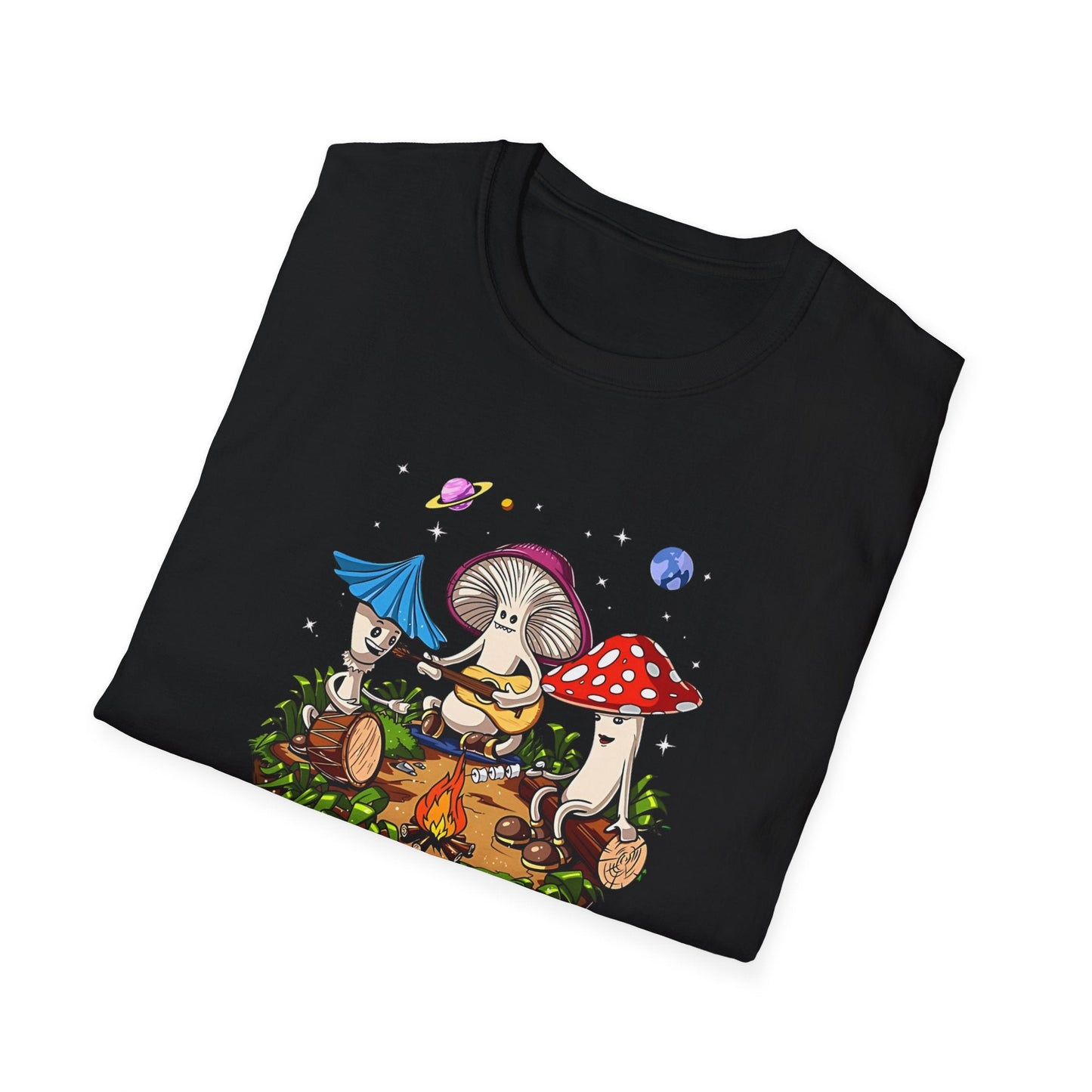 Funny Mashroom Graphic Unisex Softstyle Cotton With Cartoon Illustration Design 25