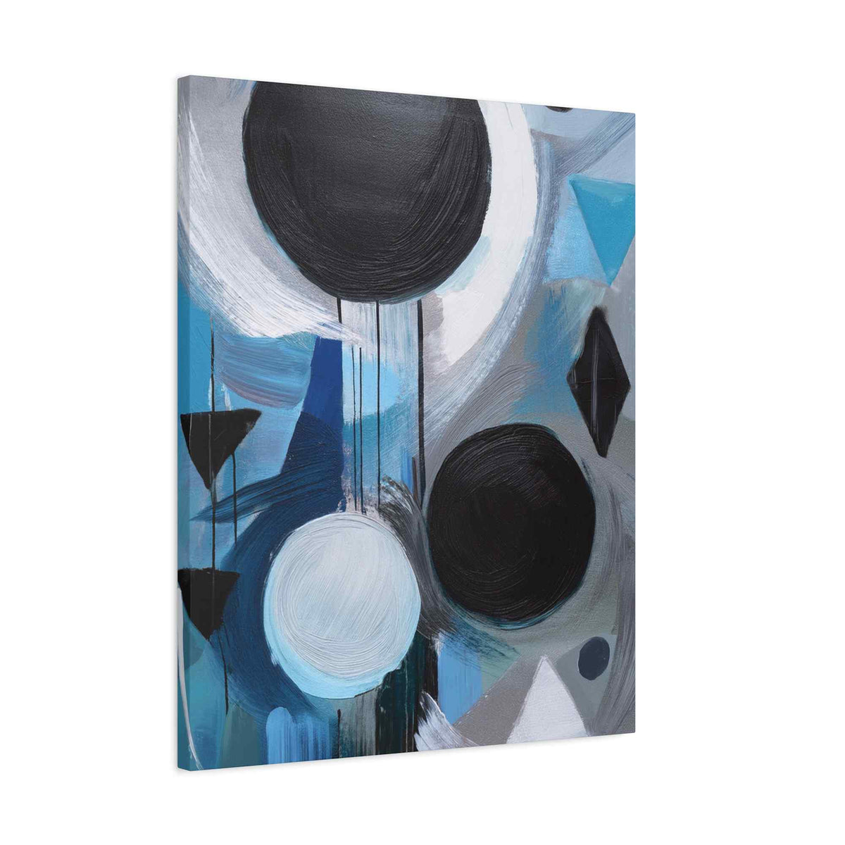 Blue Abstract Painting Print Canvas 20x24,20x30,24x30, 24x32,24x36,30x40, 32x48,36x48,40x60 Pine-Wood Inner Frame ABS-30