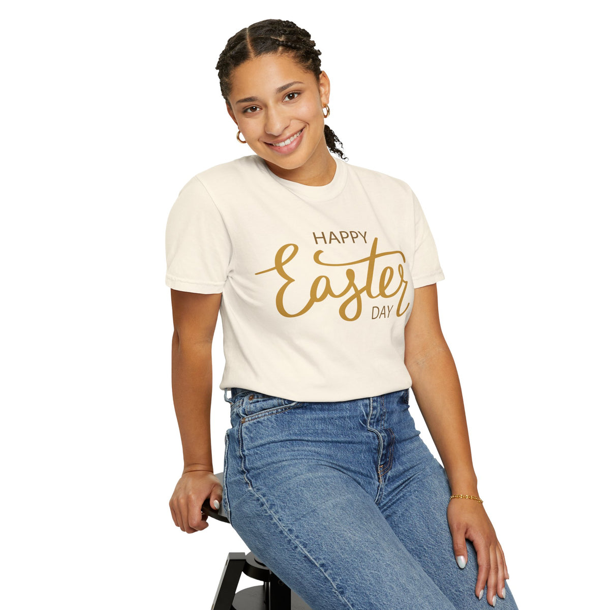 Happy Easter Day T-Shirt, Tee Shirt with Easter Signature, T Shirt with Easter Prints, Tee Shirt with Easter Design