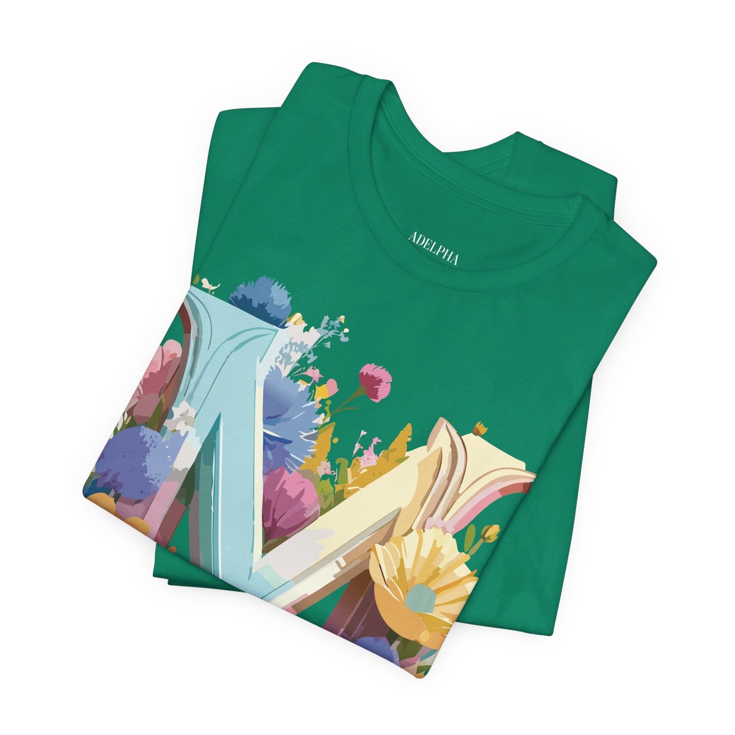 Letter M Shirt Unisex Graphic Tee Vintage Inspired Artwork Adelpha Short Sleeve Collection