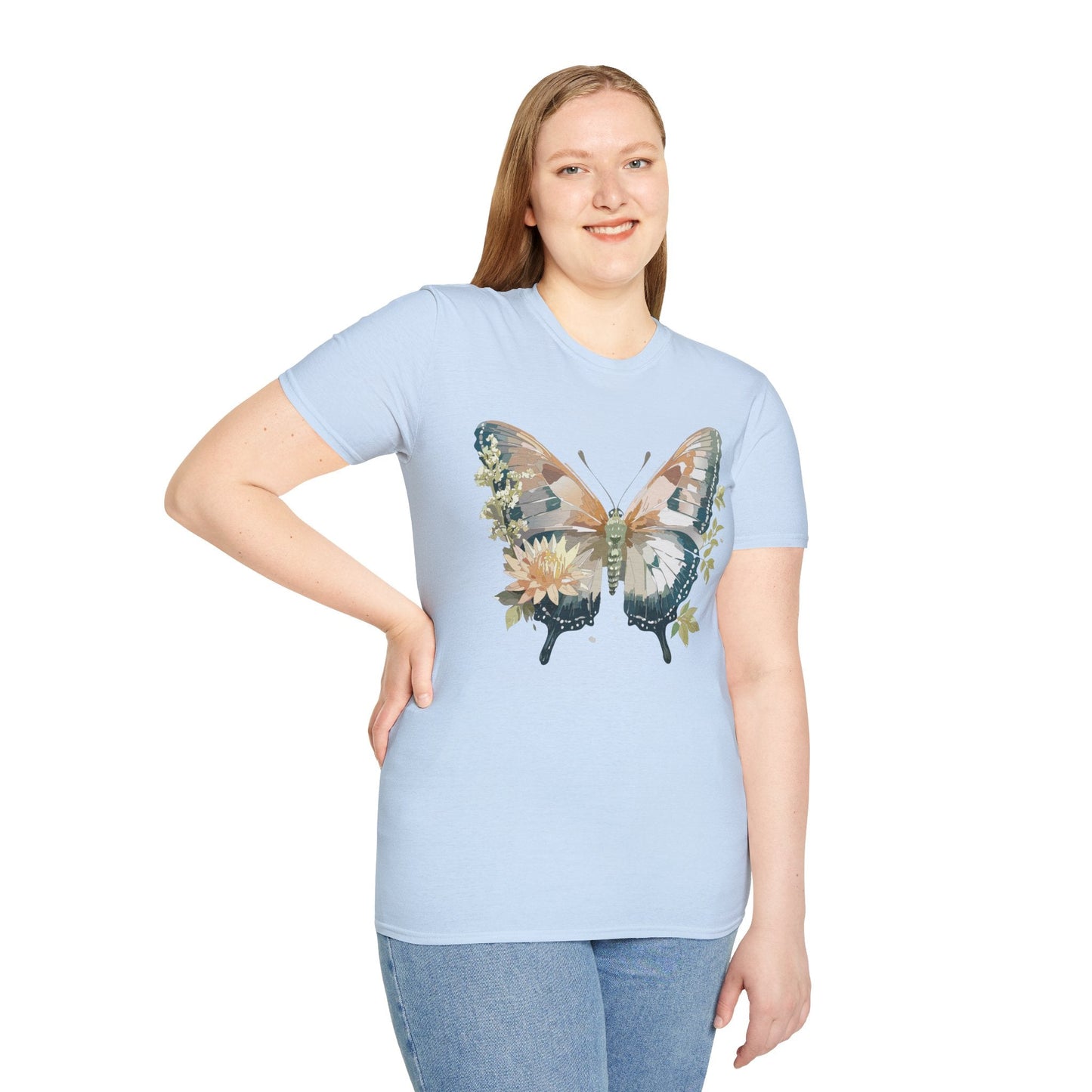Unisex Butterfly Shirt Monarch Butterfly Tee Softstyle Gildan 64000 100 Cotton Breathable