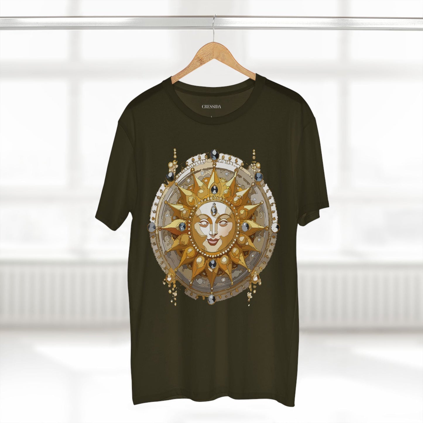 Gold Sun Graphic Unisex 100 Cotton T-Shirt with Golden Art Design 9