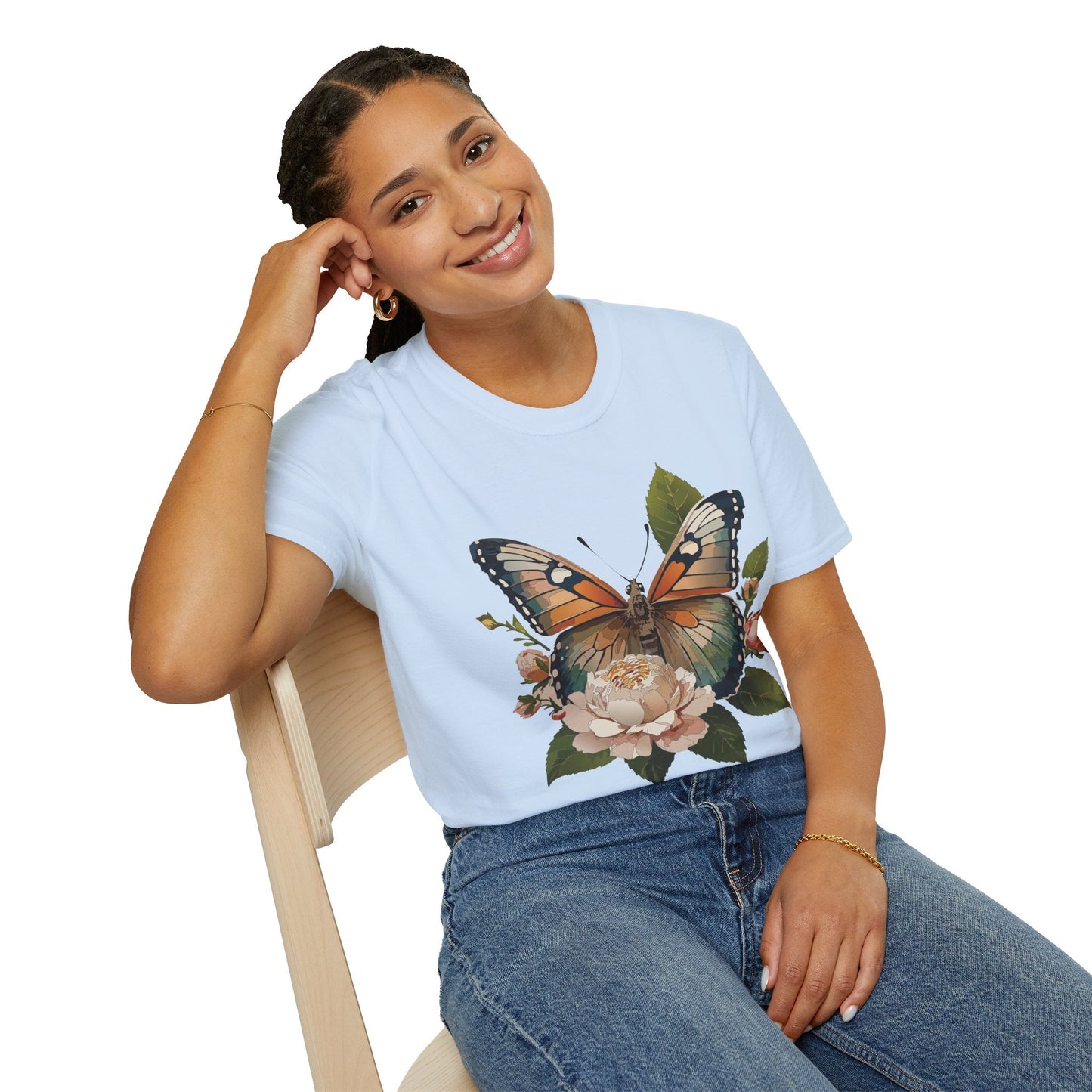 Monarch Butterfly Shirt Unisex Softstyle Cotton Tee Short Sleeve Gildan 64000 Everyday Wear