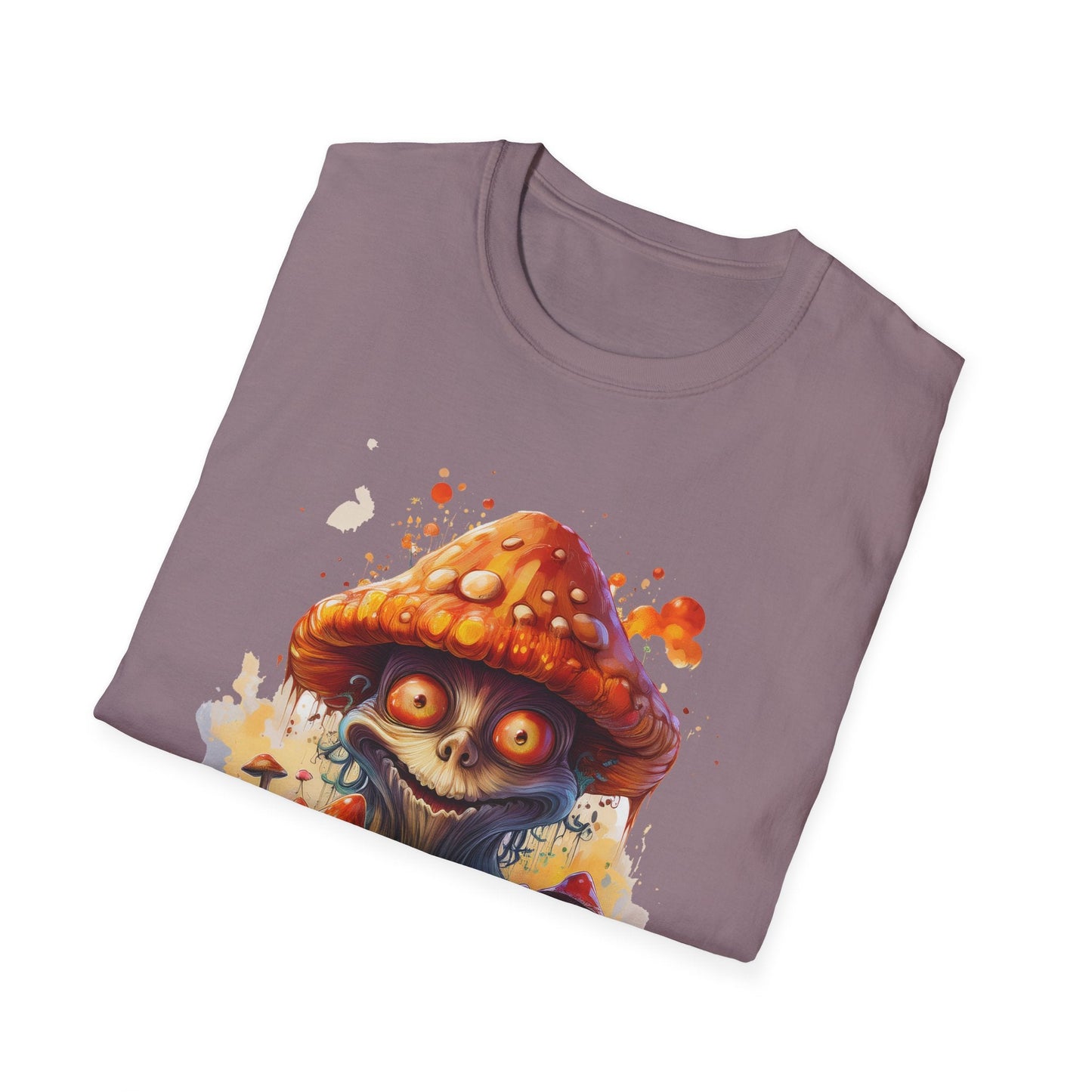 Funny Mashroom Graphic Unisex Softstyle Cotton With Cartoon Illustration Design 8
