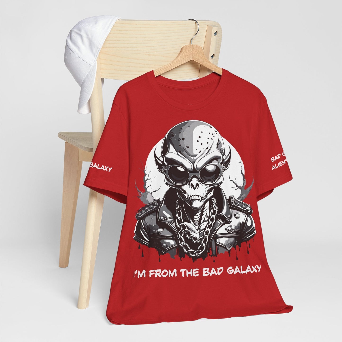 Alien Tee Shirt From Bad Galaxy 100 Percent Cotton Made to Order Eco Friendly Non Toxic Inks