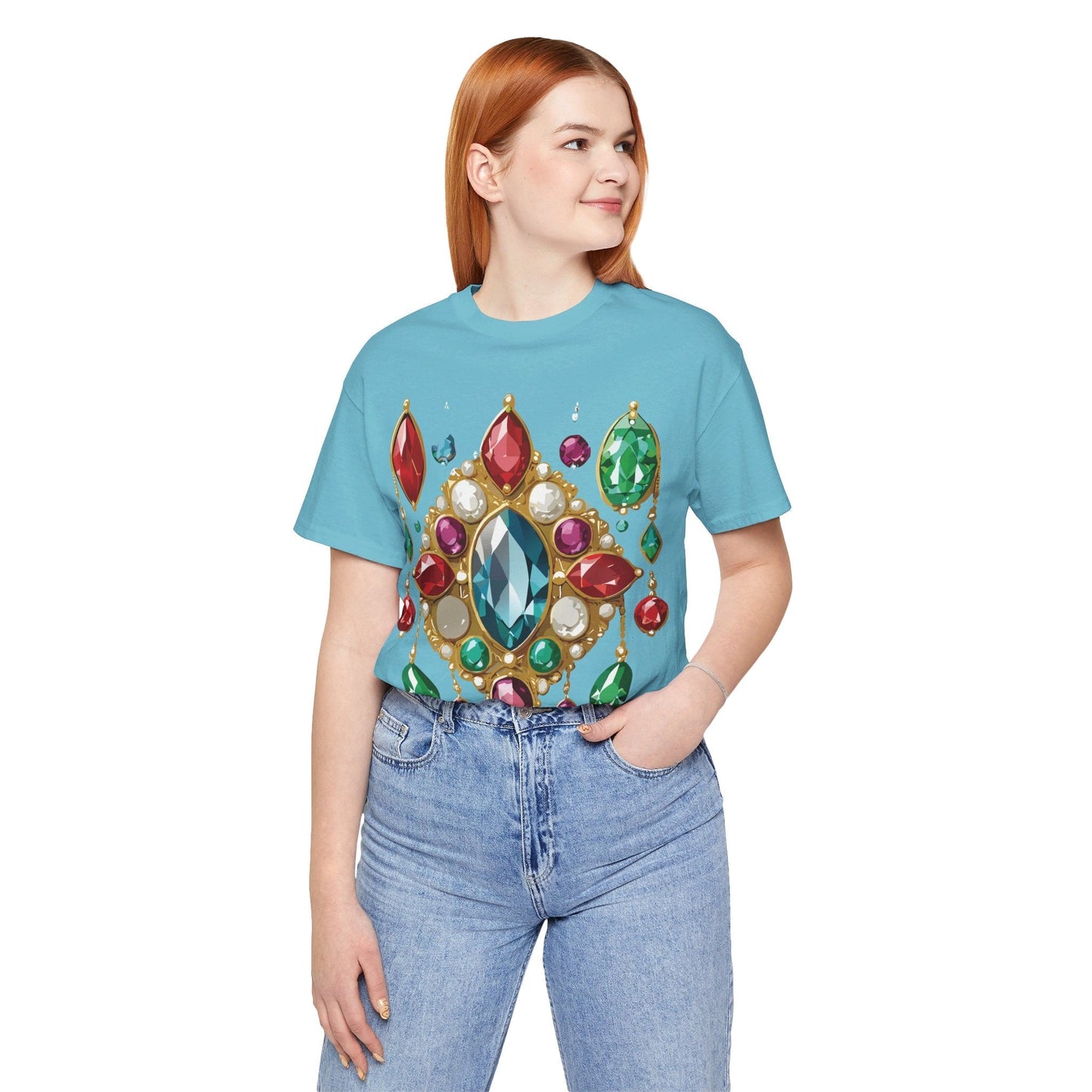 Jewelry Graphic Unisex 100 Cotton Vintage Treasure Art T-Shirt 44