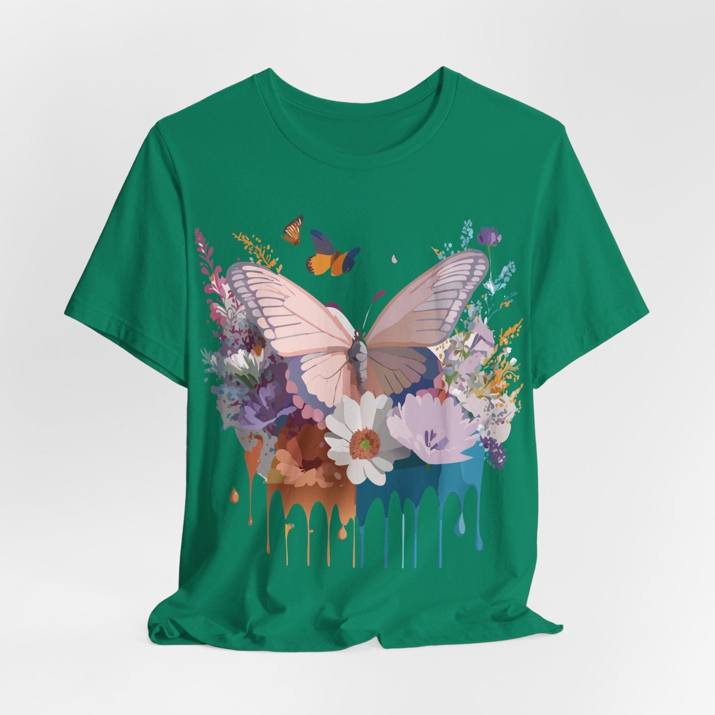 Butterfly Graphic Tee Unisex Vintage Art Design Adelpha Short Sleeve