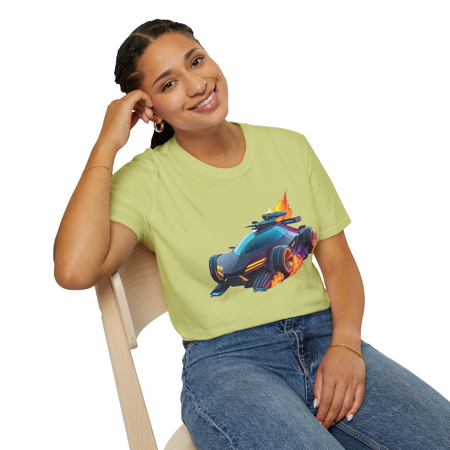 Unisex Car T Shirt Hot Wheels Cars Shirt 100 Percent Ring Spun Cotton Gildan Softstyle Tee