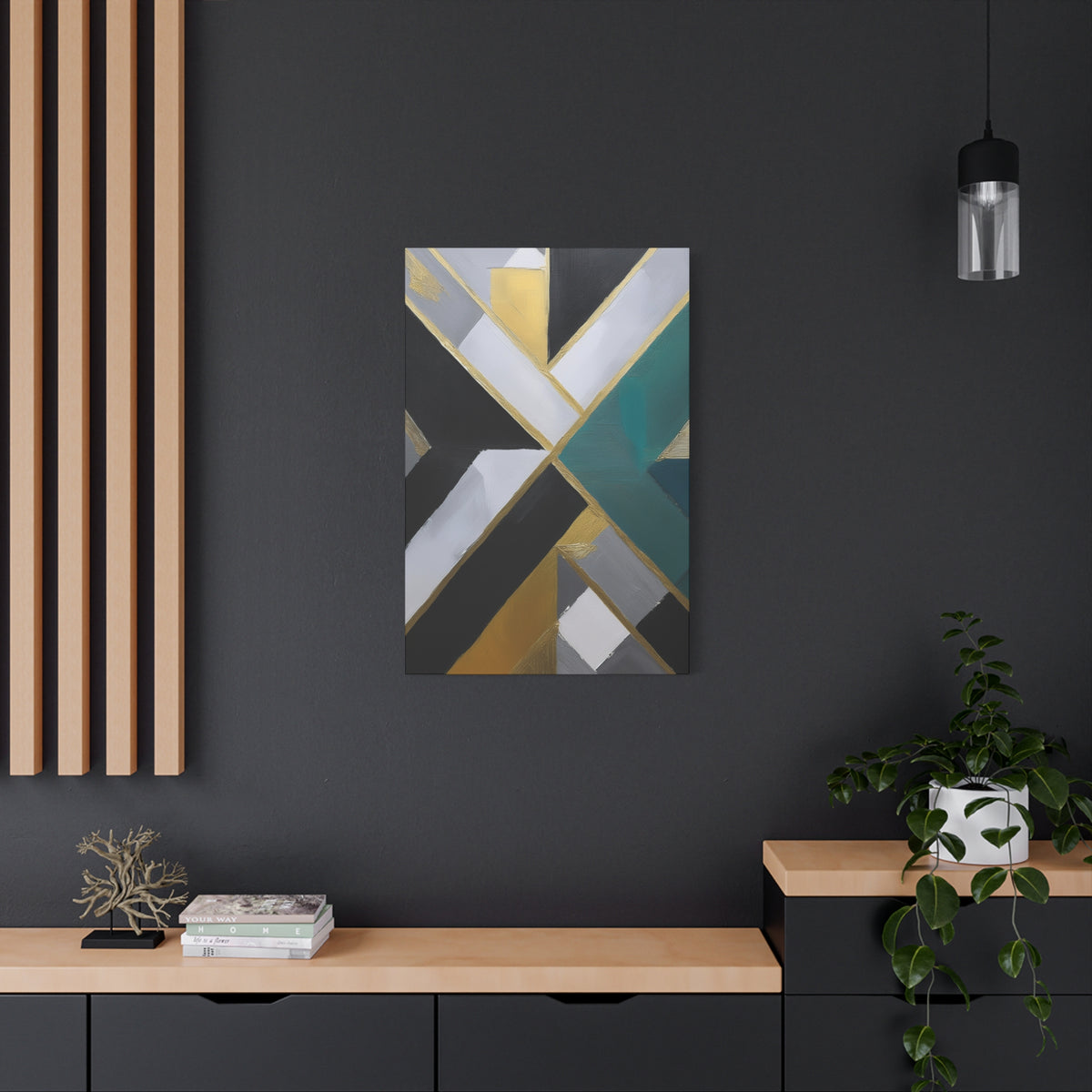 Abstract Geometric Painting Print Canvas 20x24,20x30,24x30 24x32,24x36,30x40 32x48,36x48,40x60 Pine-Wood Inner Frame ABS-76