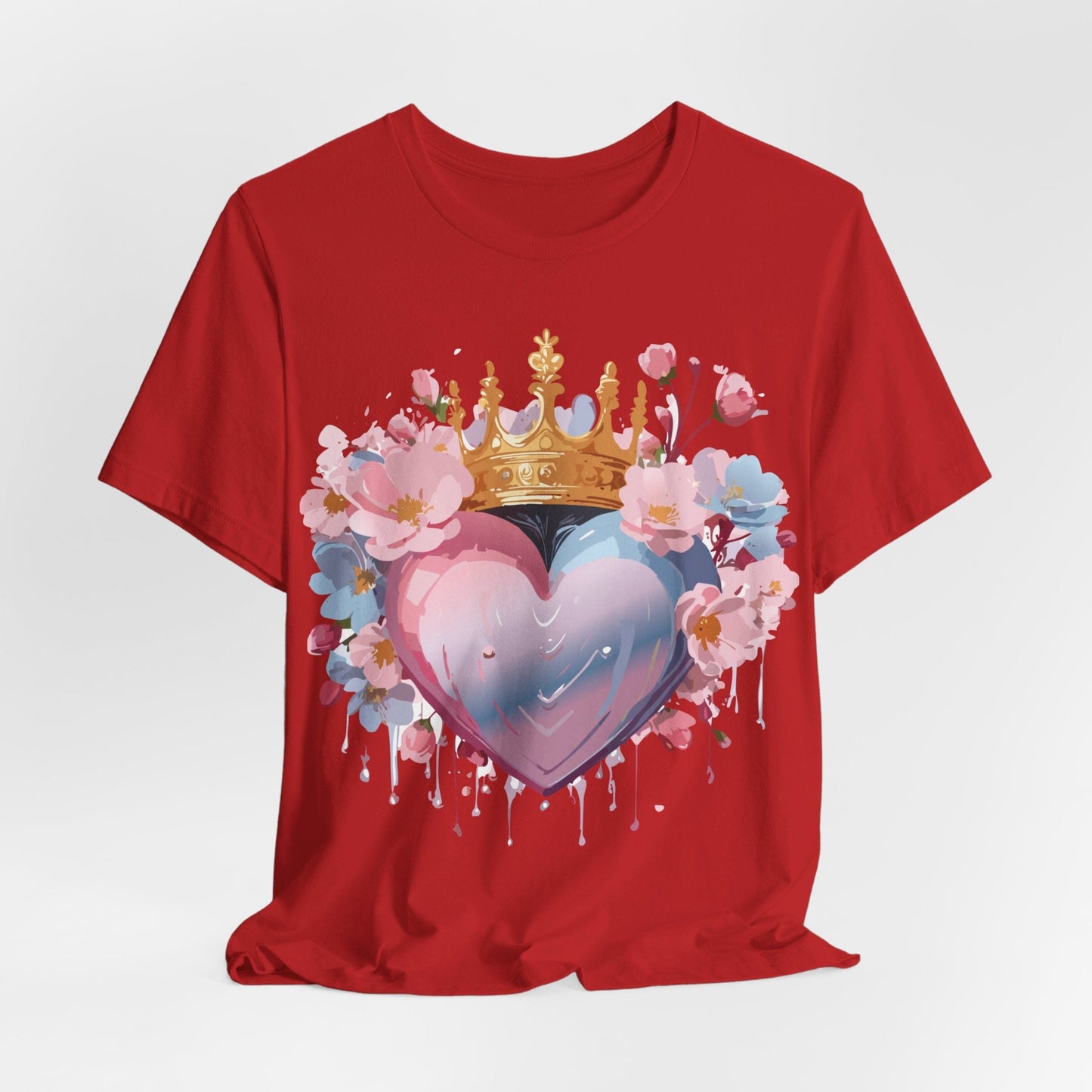 Valentine Day Graphic Unisex 100 Cotton Vintage Artwork with Love and Flower Design Tee 20