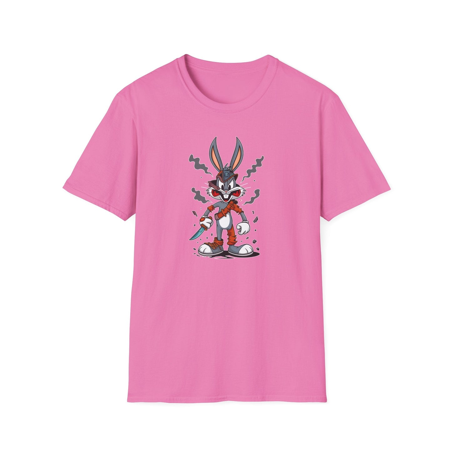 Bugs Bunny T Shirt 100 Percent Ring Spun Cotton Gildan Softstyle Unisex Cartoon Graphic Design