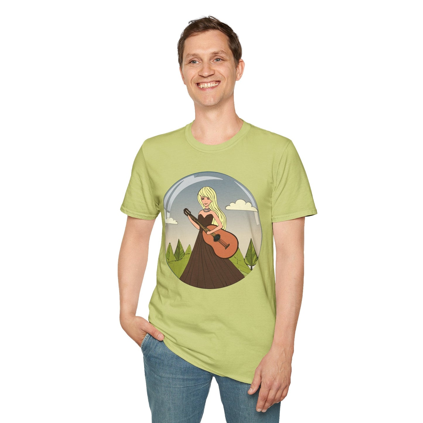 Womens Graphic T Shirt Art Design Tee Softstyle 100 Percent Ring Spun Cotton Short Sleeve