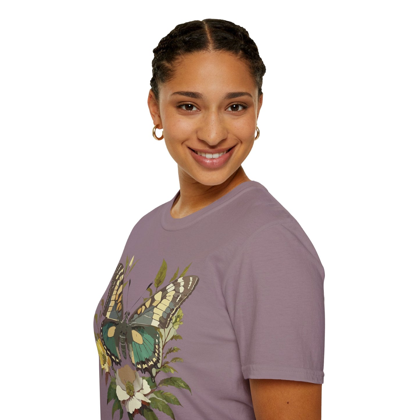 Butterfly Shirt Unisex Monarch Butterfly Tee Gildan Softstyle 64000 100 Percent Ring Spun Cotton