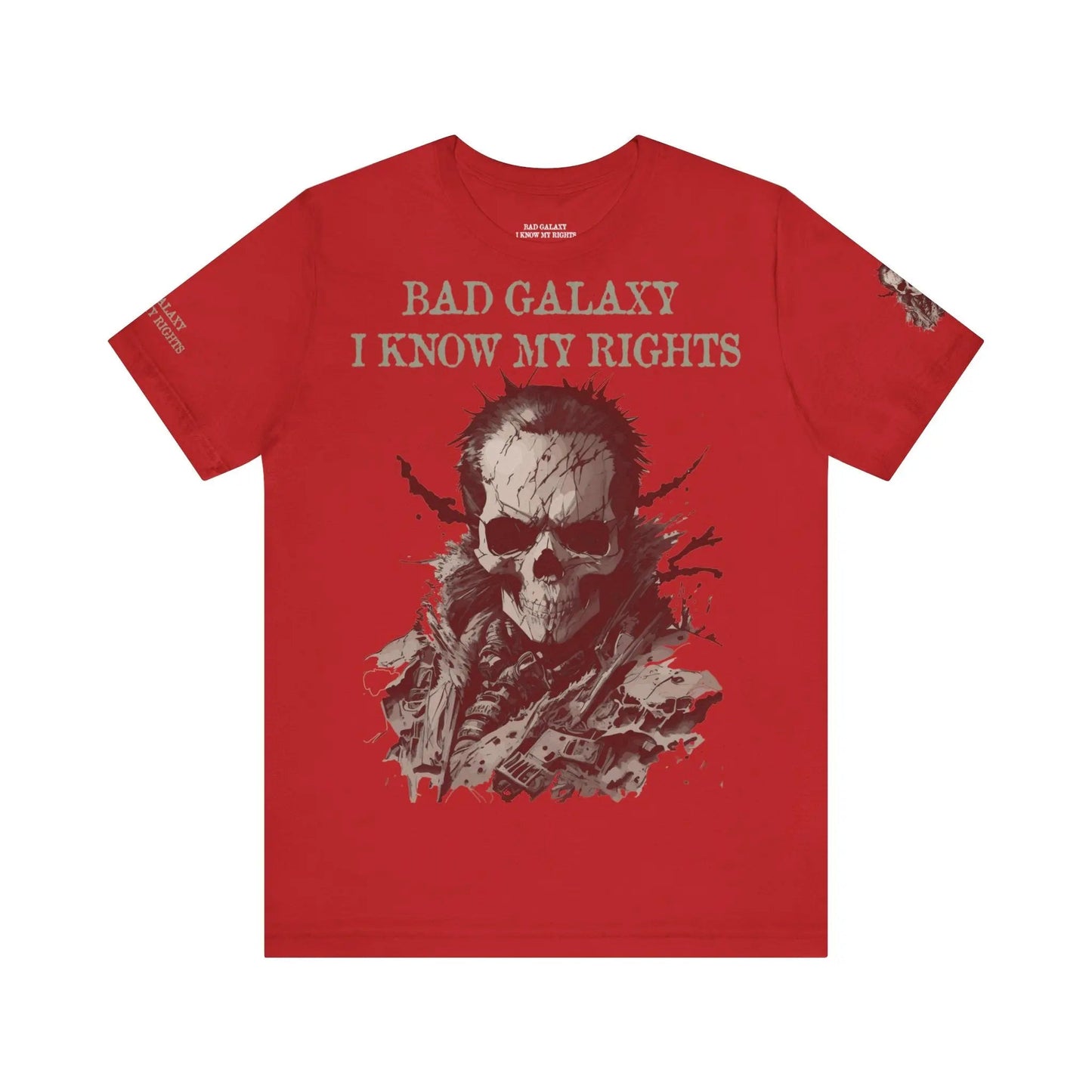 Bad Galaxy Skull T Shirt Made In USA 100 Percent Cotton Eco Friendly Inks Durable Stitching